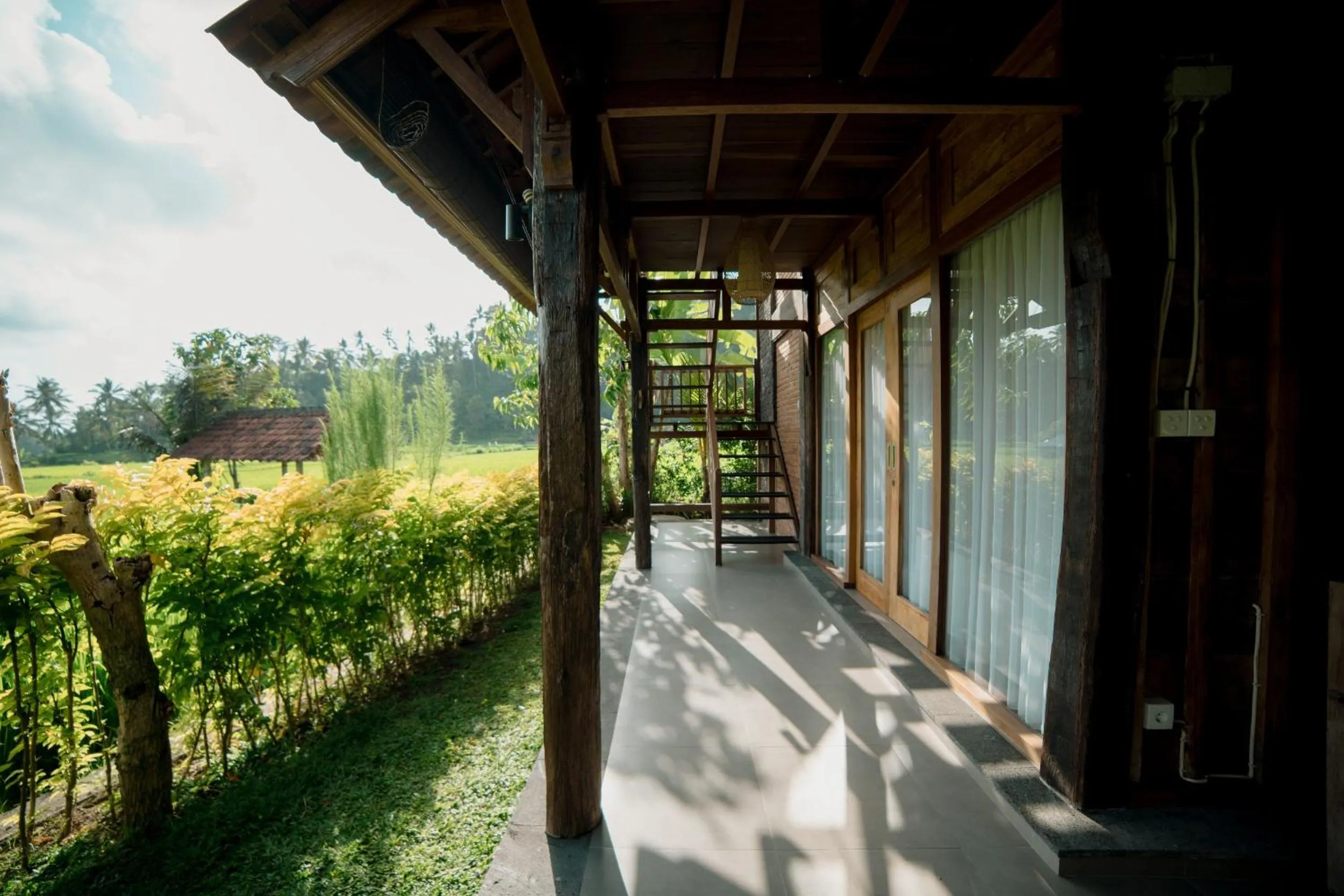 Balcony/Terrace in Kubu Sakian Villa and Restaurant Sidemen