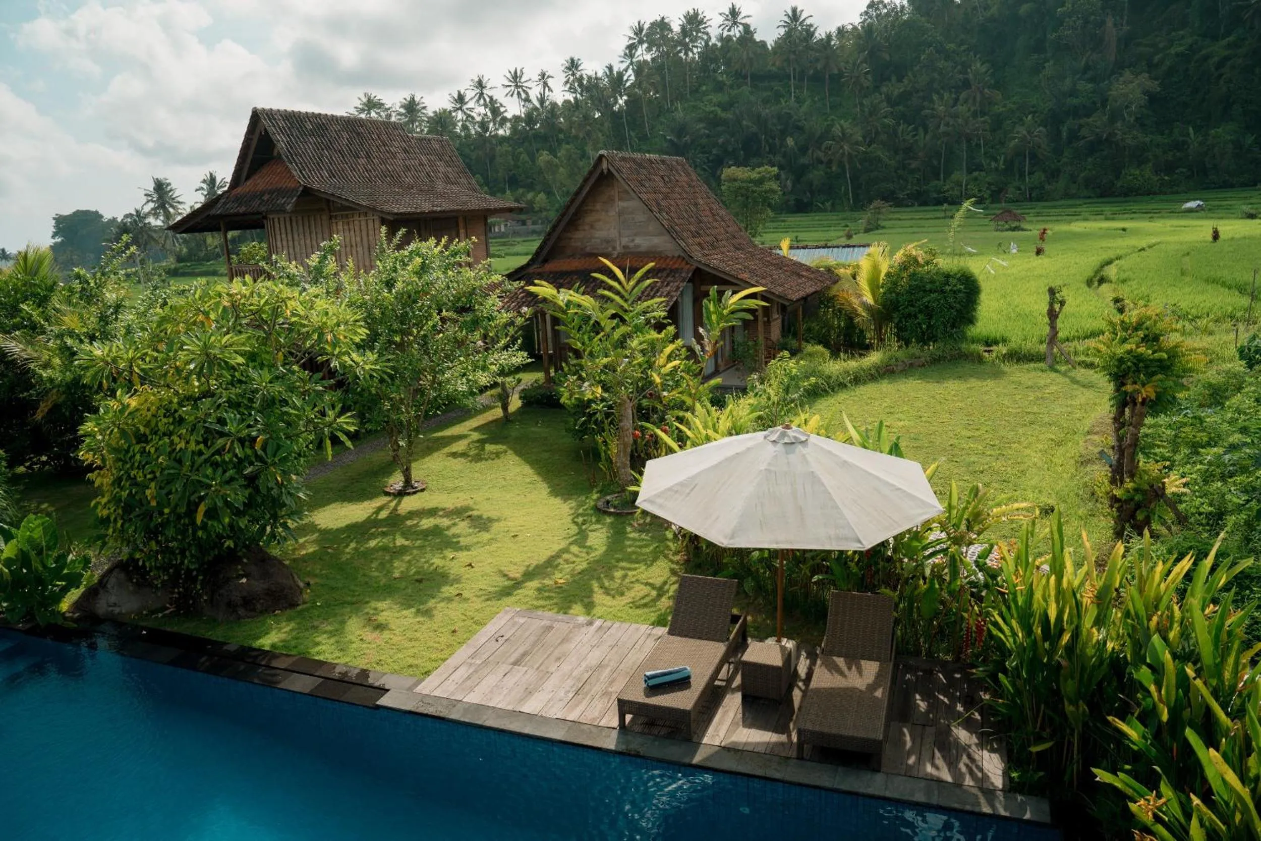 Garden in Kubu Sakian Villa and Restaurant Sidemen