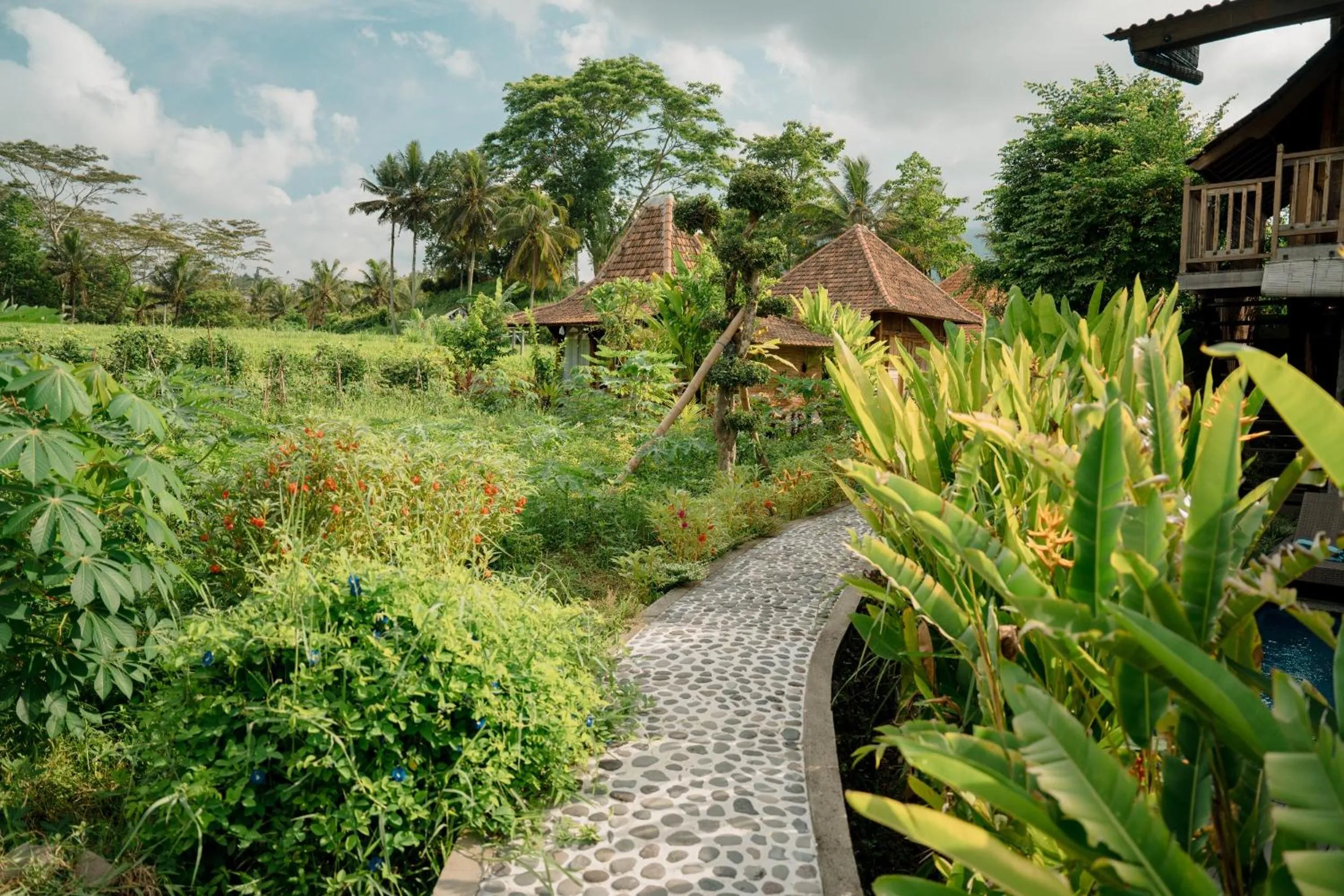 Garden in Kubu Sakian Villa and Restaurant Sidemen