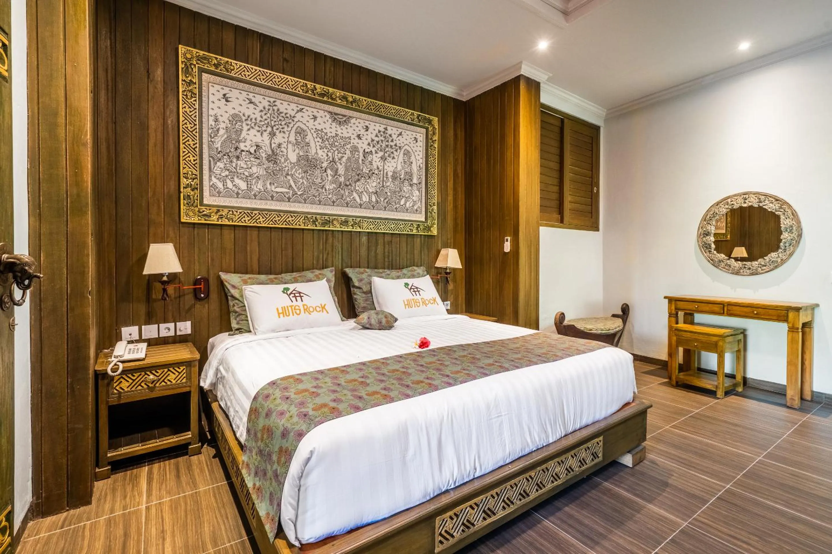 Bed in Huts Rock Ubud