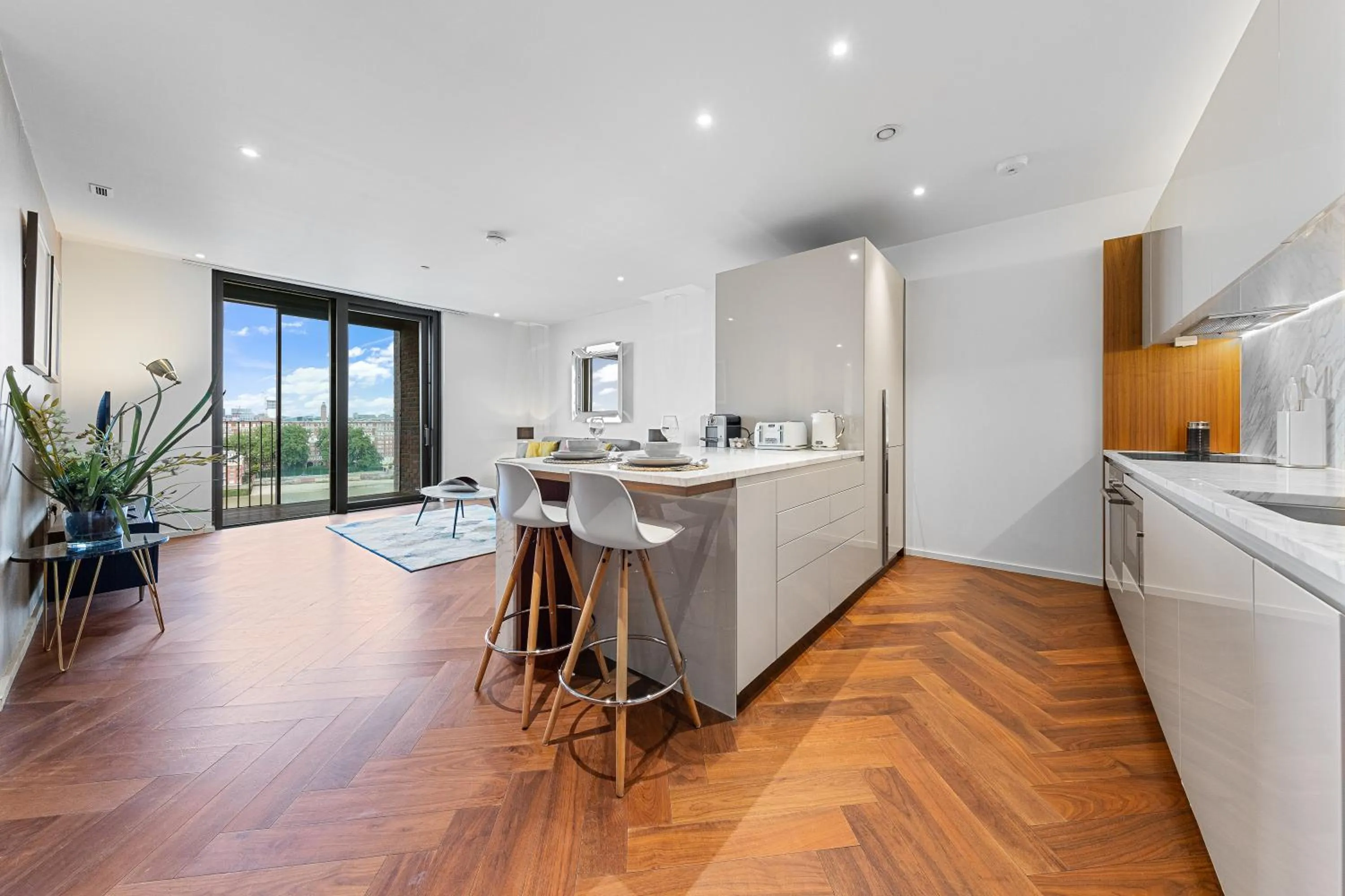 Kitchen or kitchenette in River Panorama Central London 2 bedroom New Development