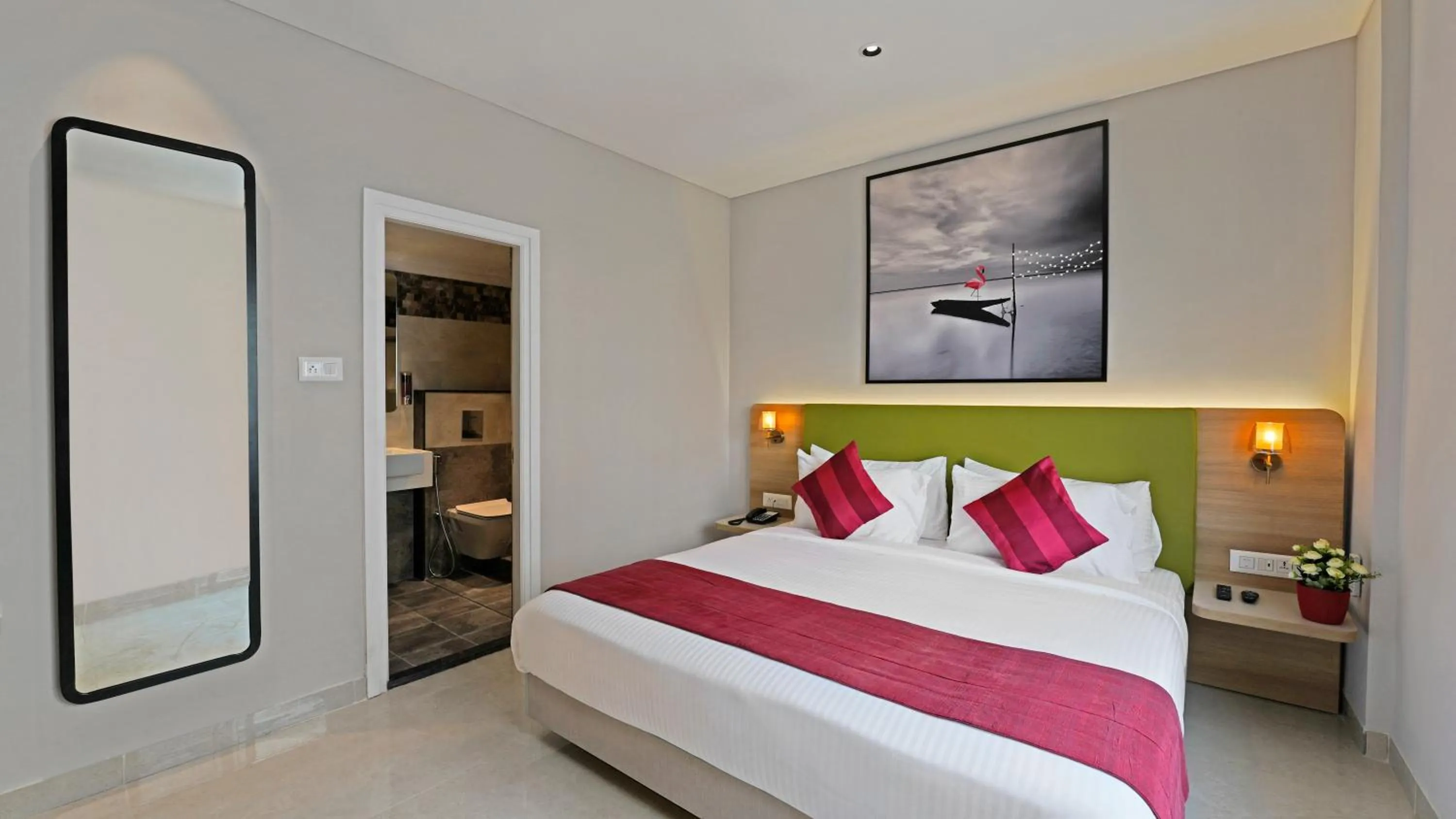 Bedroom, Bed in Click Hotel Biz - Bangalore Airport