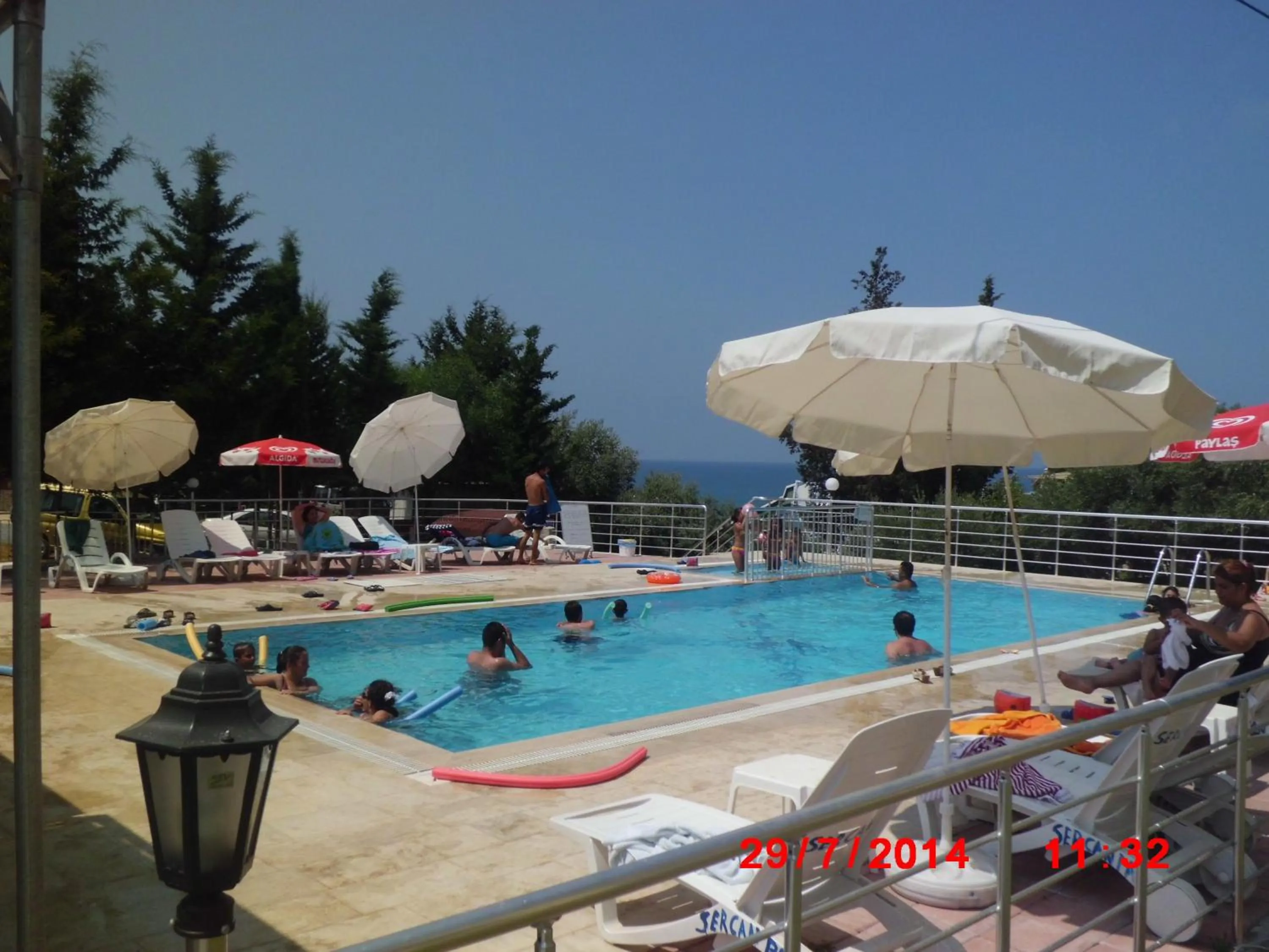 Pool view in Sercan Apart
