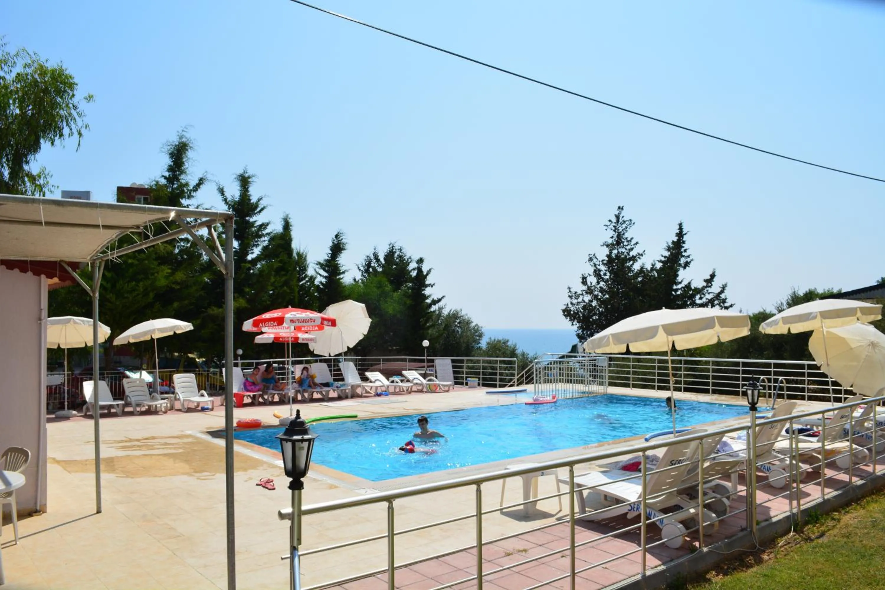 Pool view in Sercan Apart