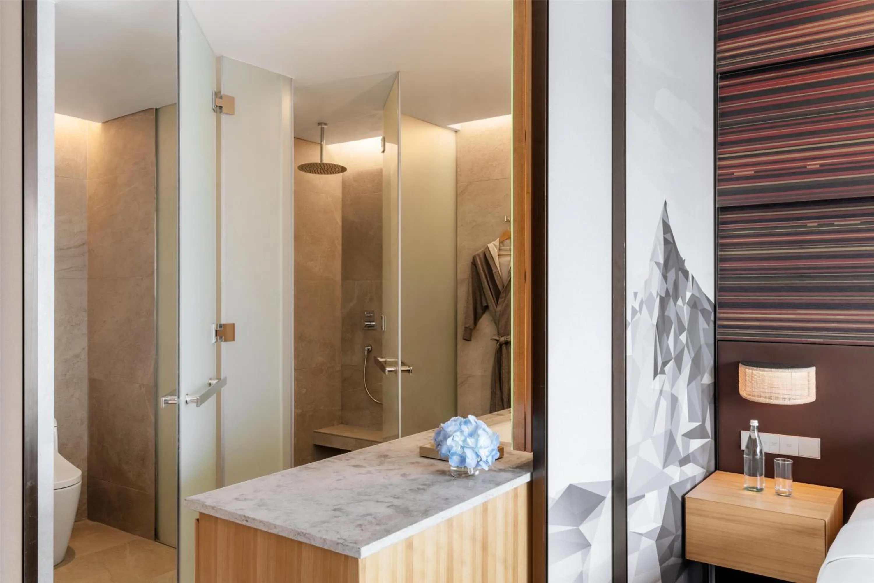 Bathroom, Bed in Hyatt Centric Kota Kinabalu