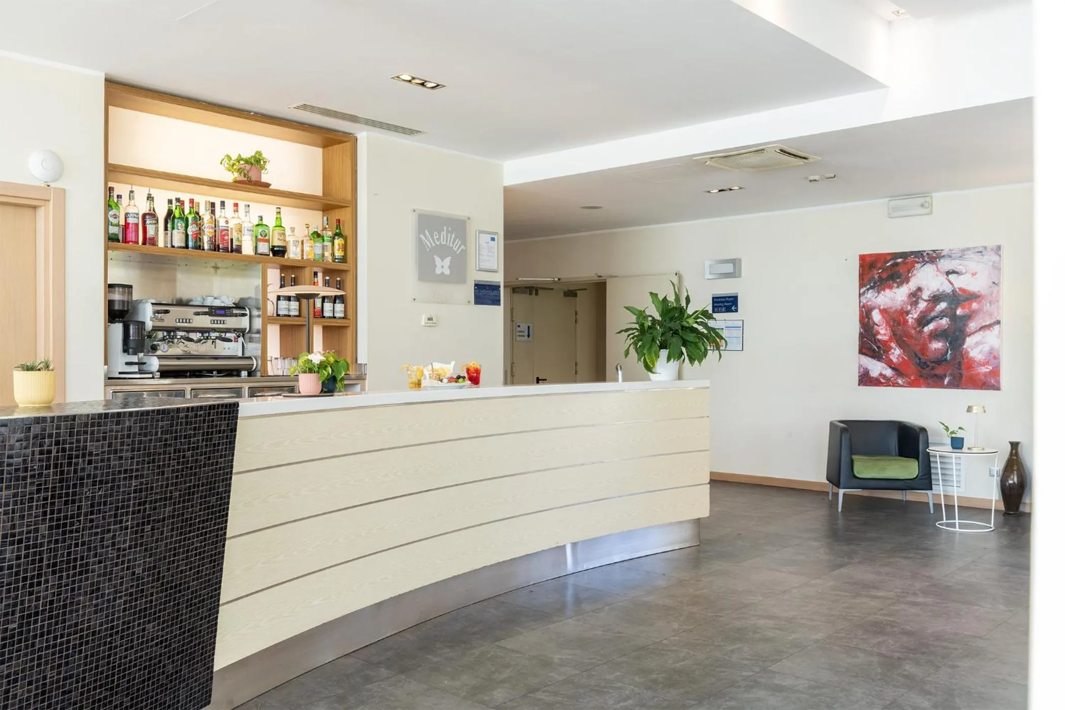 Lobby or reception in Meditur Hotel Udine Nord