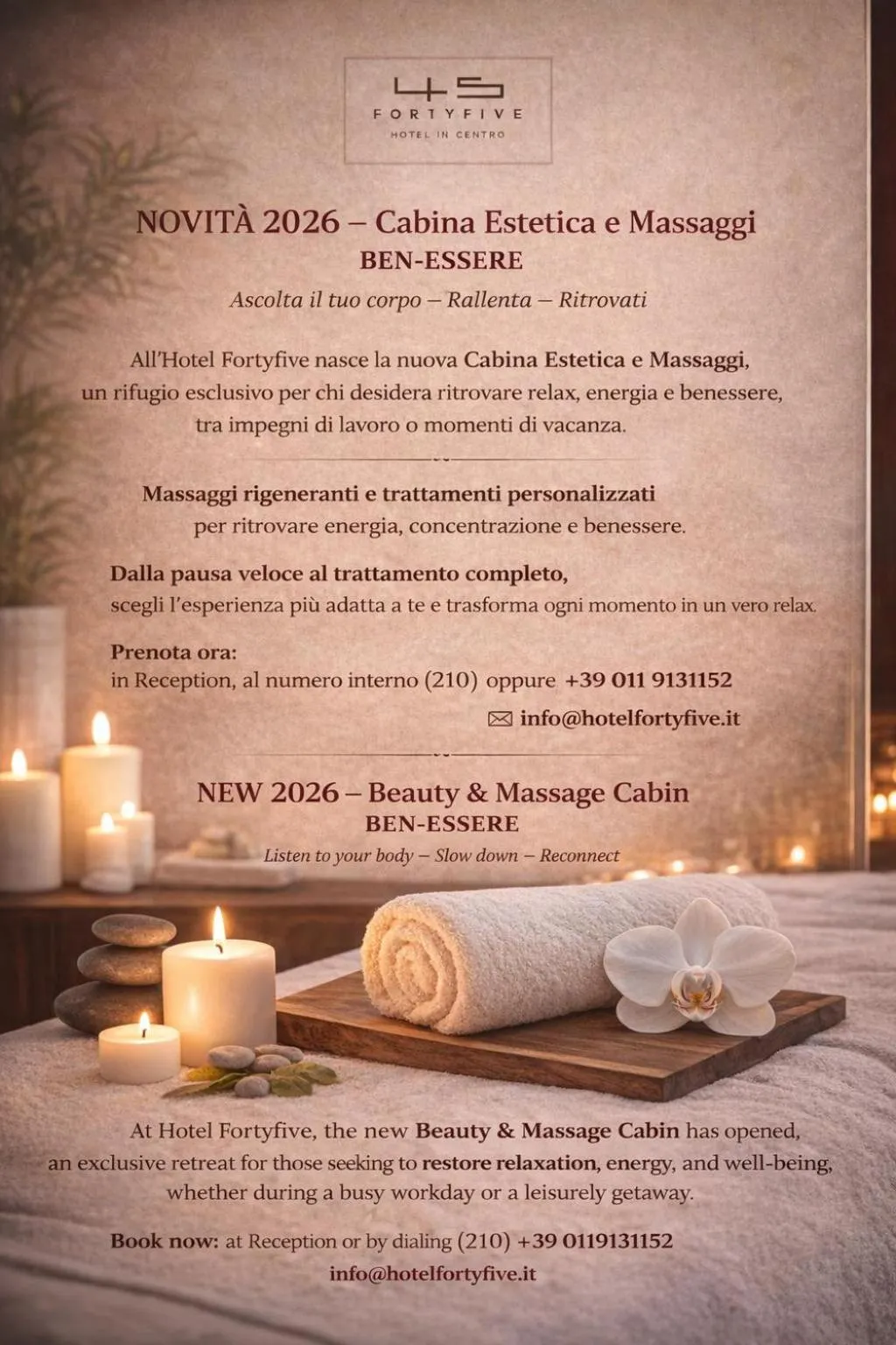 Spa and wellness centre/facilities in Hotel Fortyfive