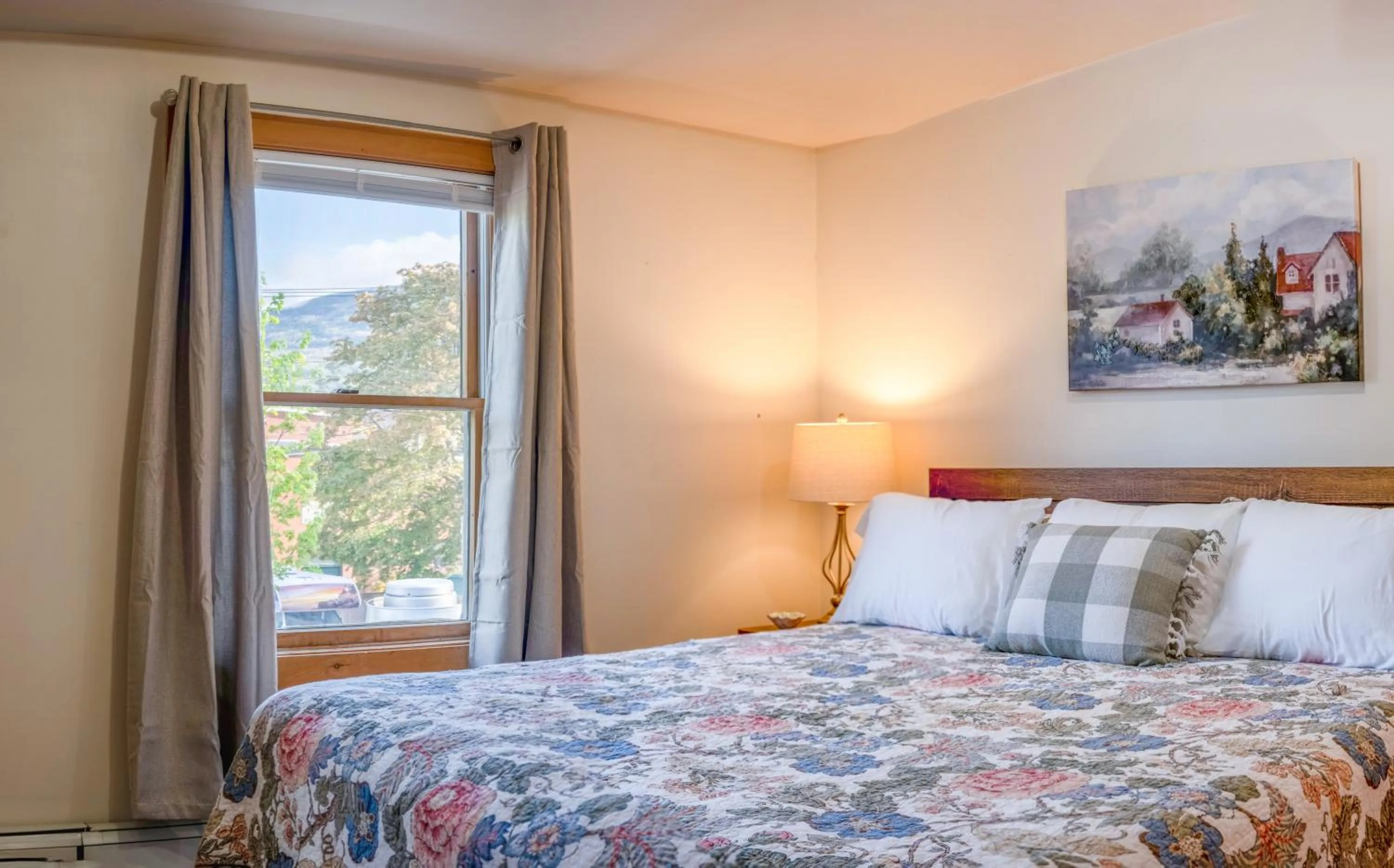Bed in Downtown Apartments in Bar Harbor