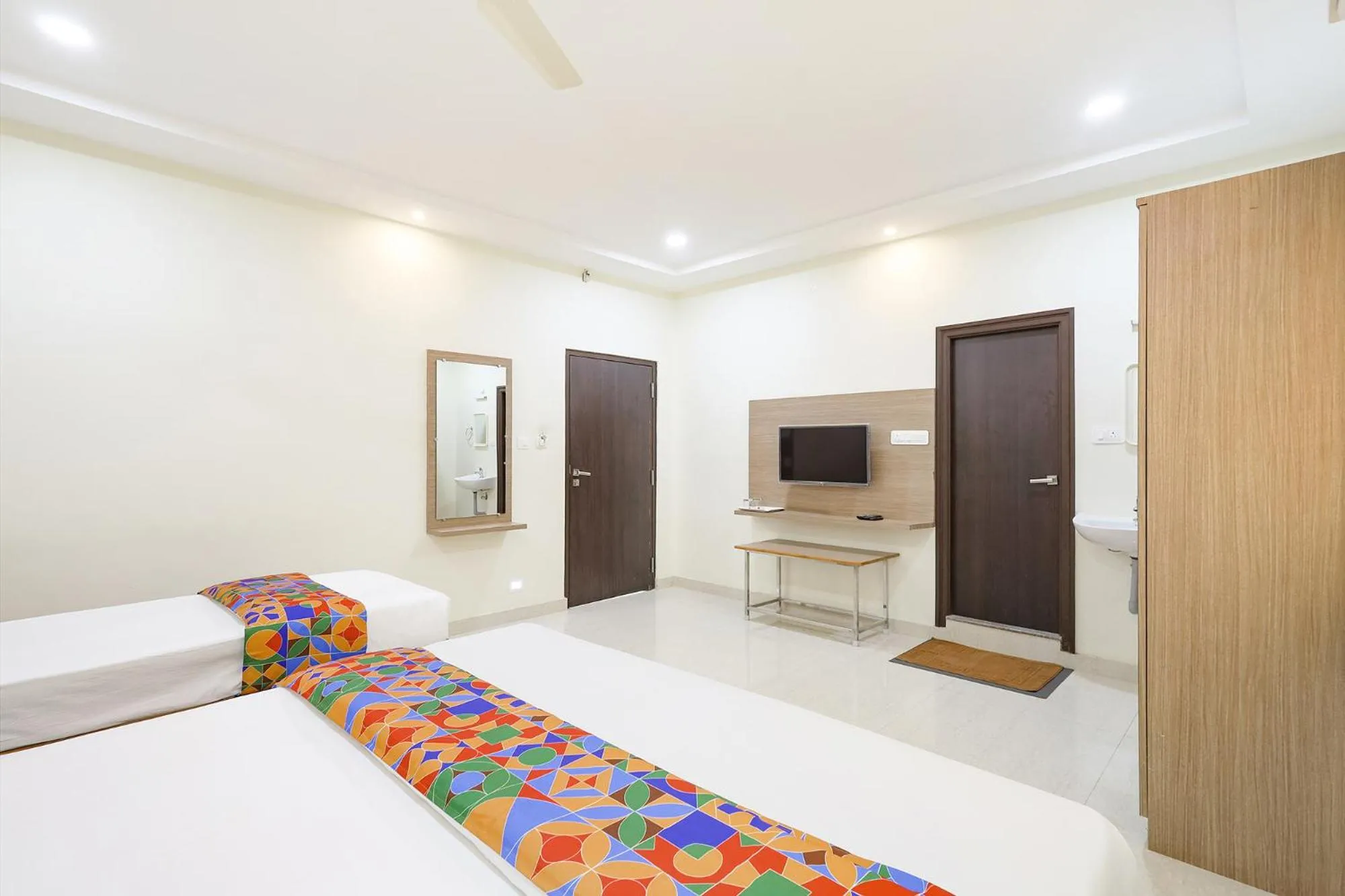 Bed in FabHotel Karthikeya Residency - Tirupati Bus Stand - 900m