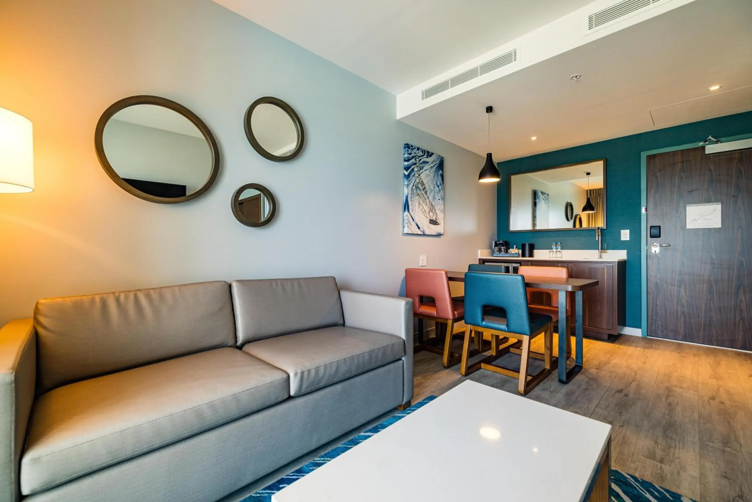 King Suite - Disability Access Roll in Shower in Embassy Suites By Hilton Aruba Beach Resort King Suite - Disability Access Roll in Shower in Embassy Suites By Hilton Aruba Beach Resort