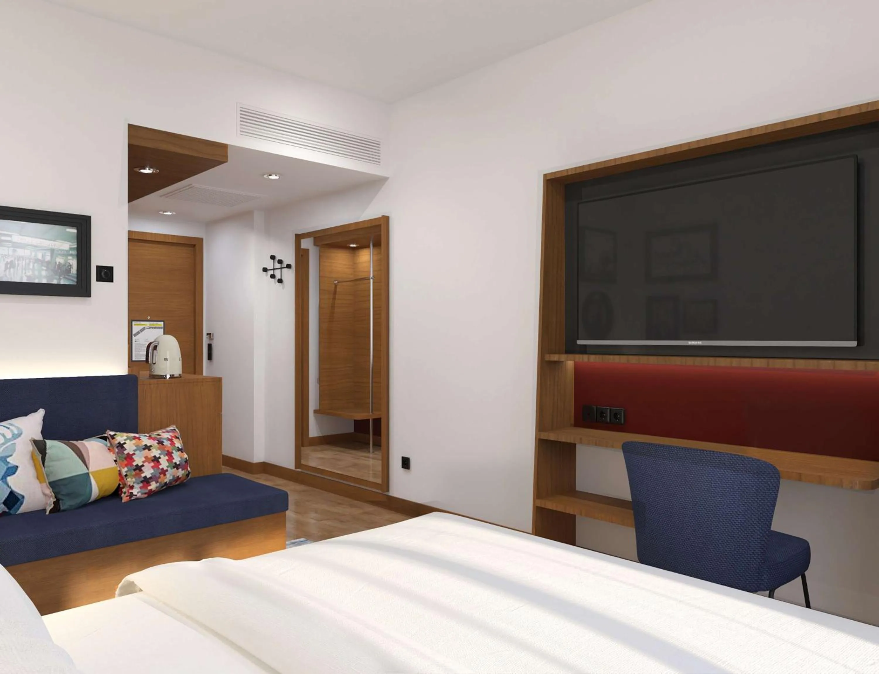 Bedroom, Bed in Hampton By Hilton Istanbul Airport, Arnavutkoy