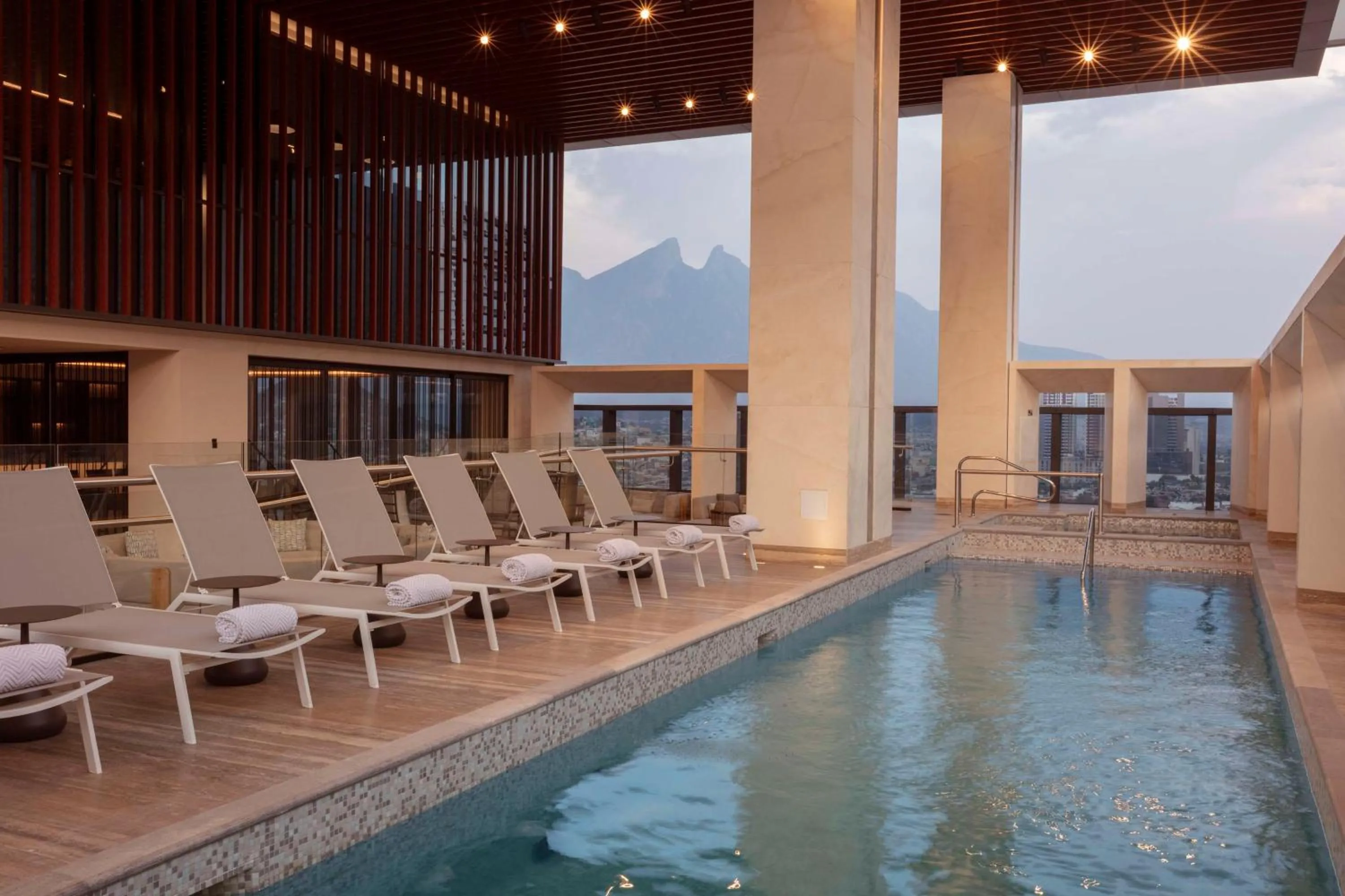 Pool view in Hilton Monterrey Valle