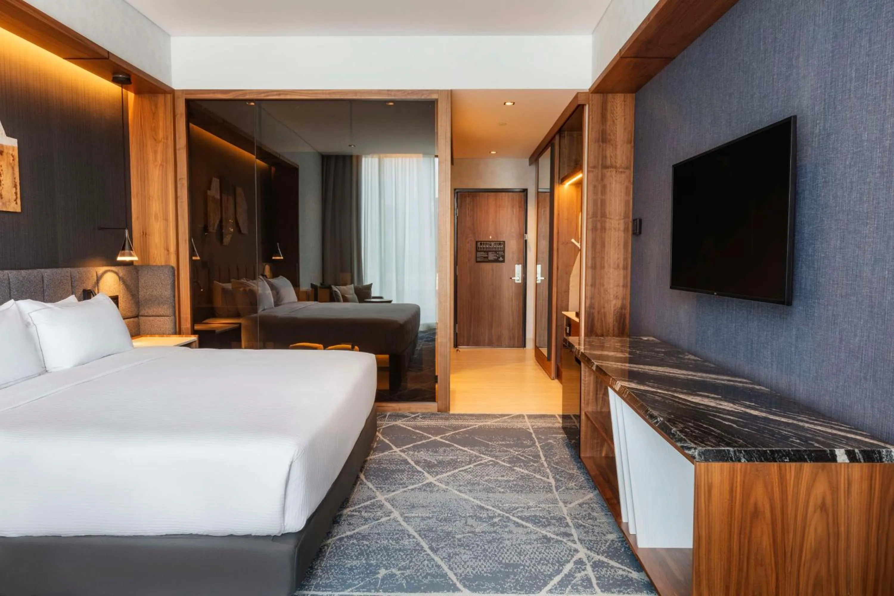 Bedroom, Bed in Hilton Monterrey Valle