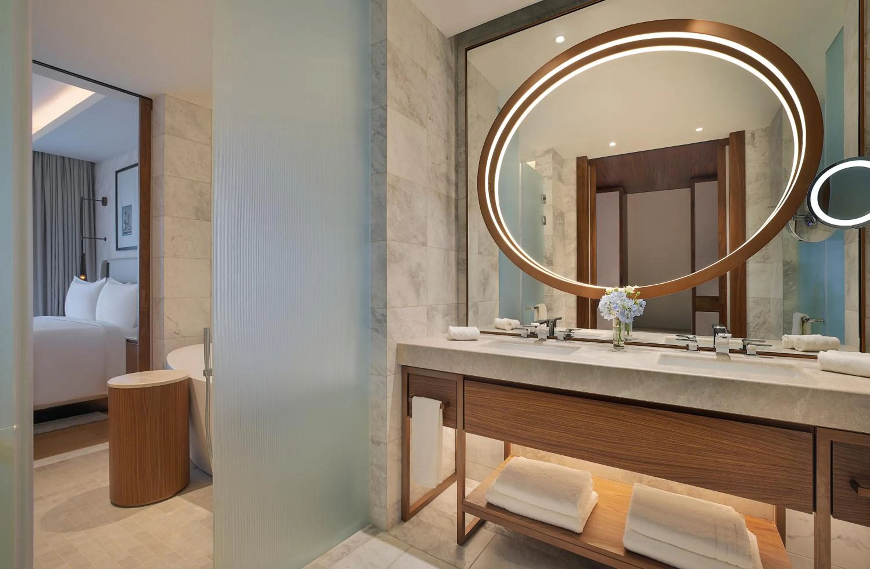 Bathroom, Bed in Conrad Rabat Arzana