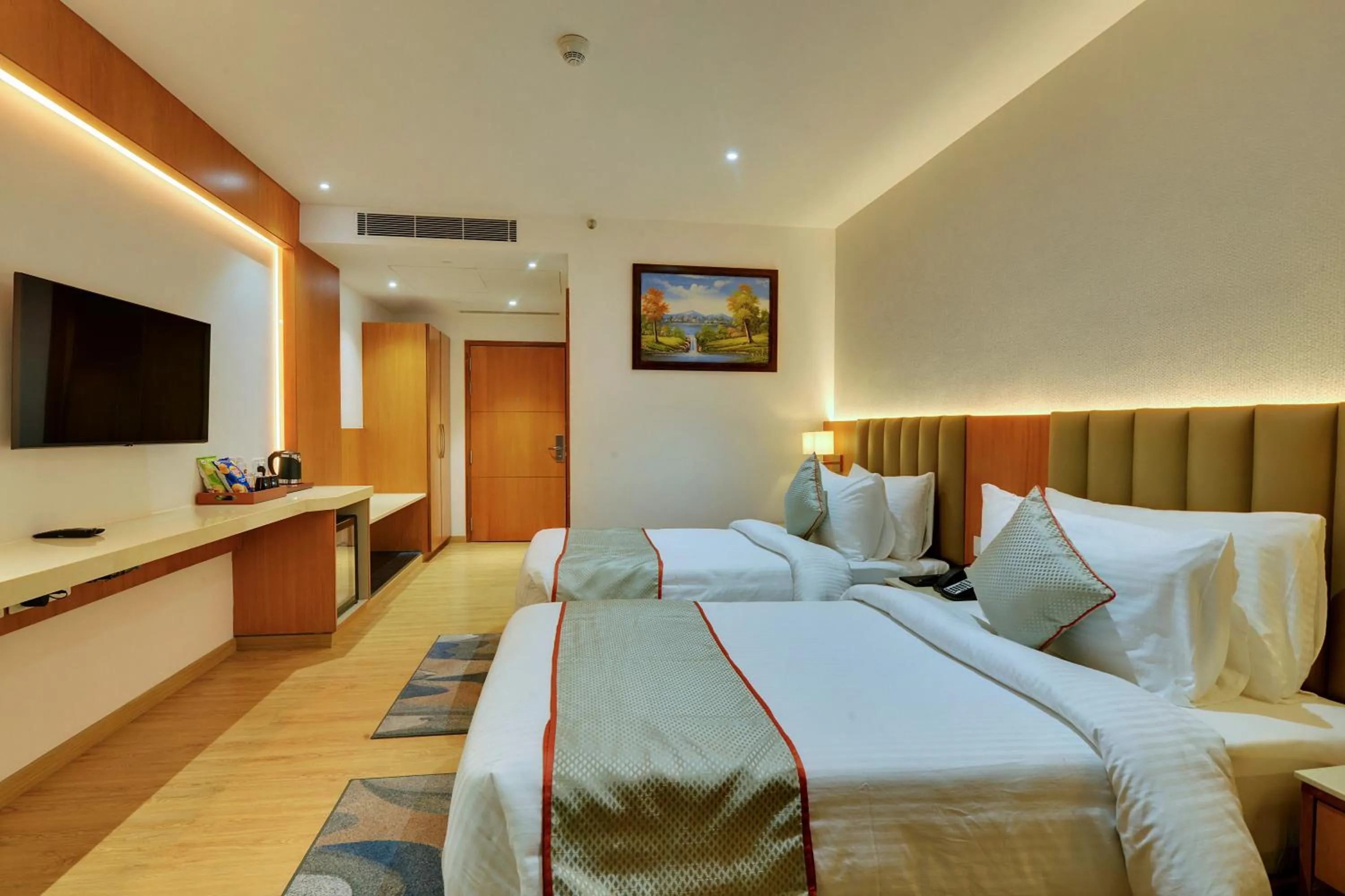 Bed in Clarion Hotel Bangalore