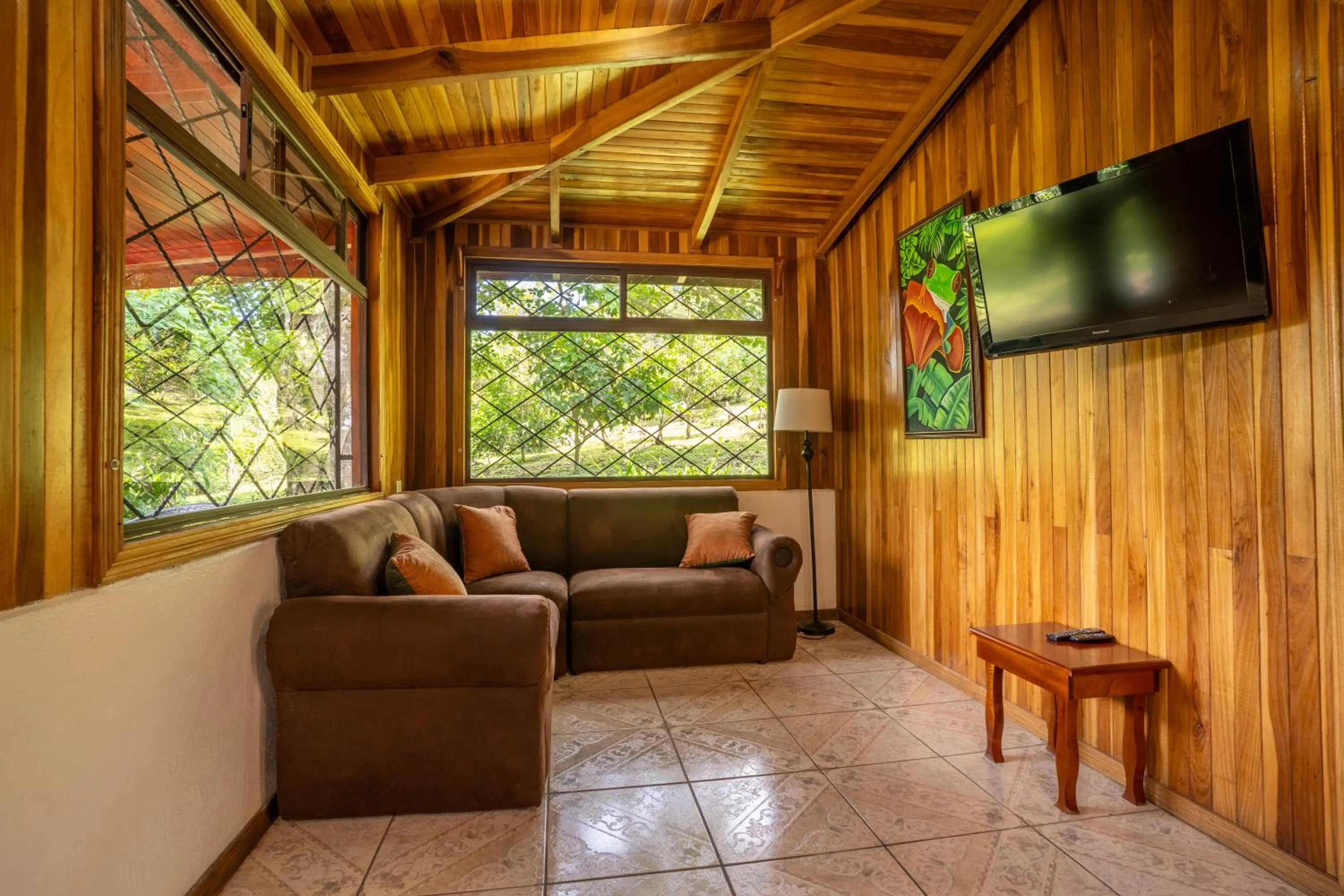 Living room in Cabañas La Pradera
