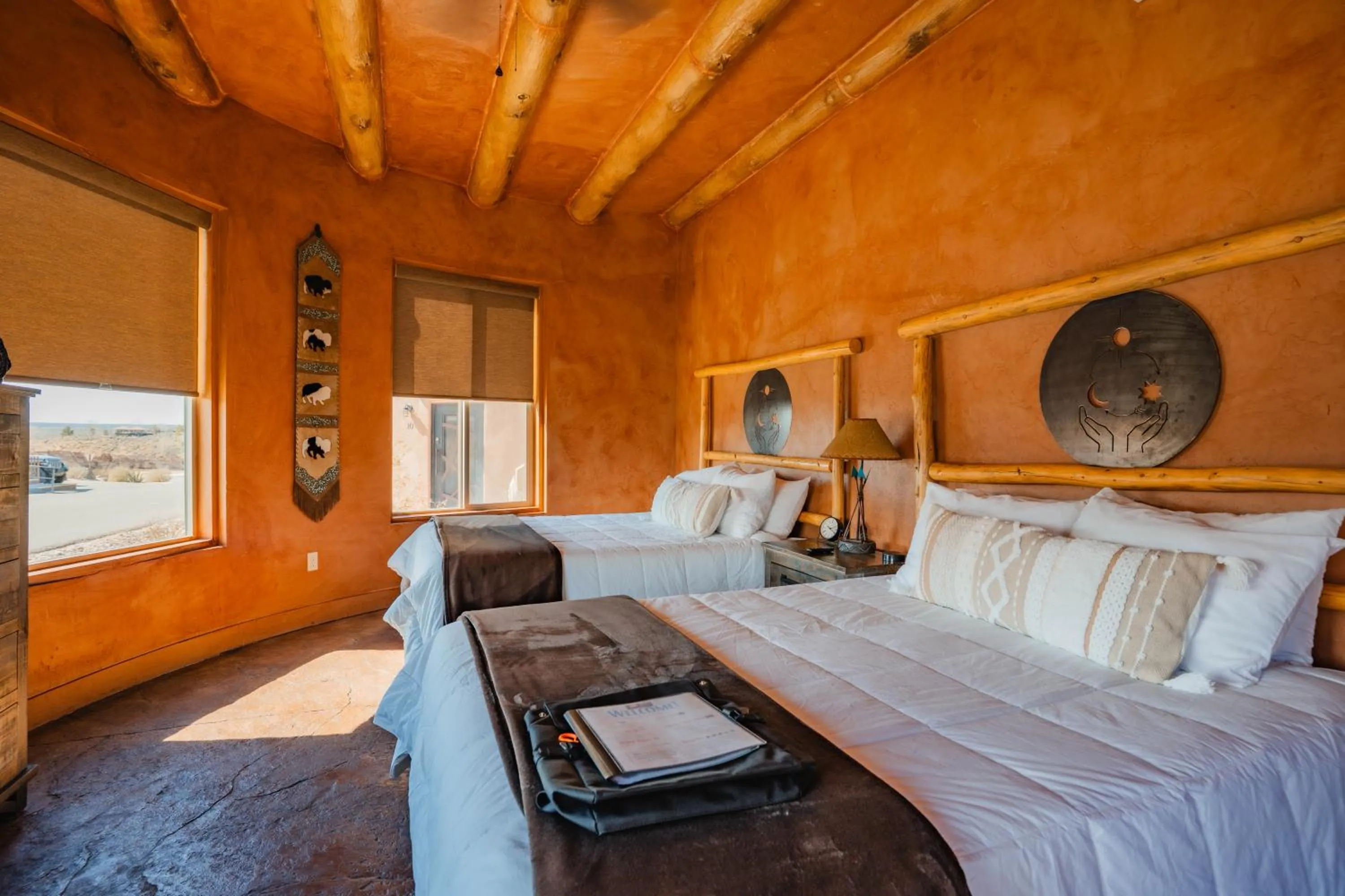 Bed in Zion White Bison Glamping & RV Resort