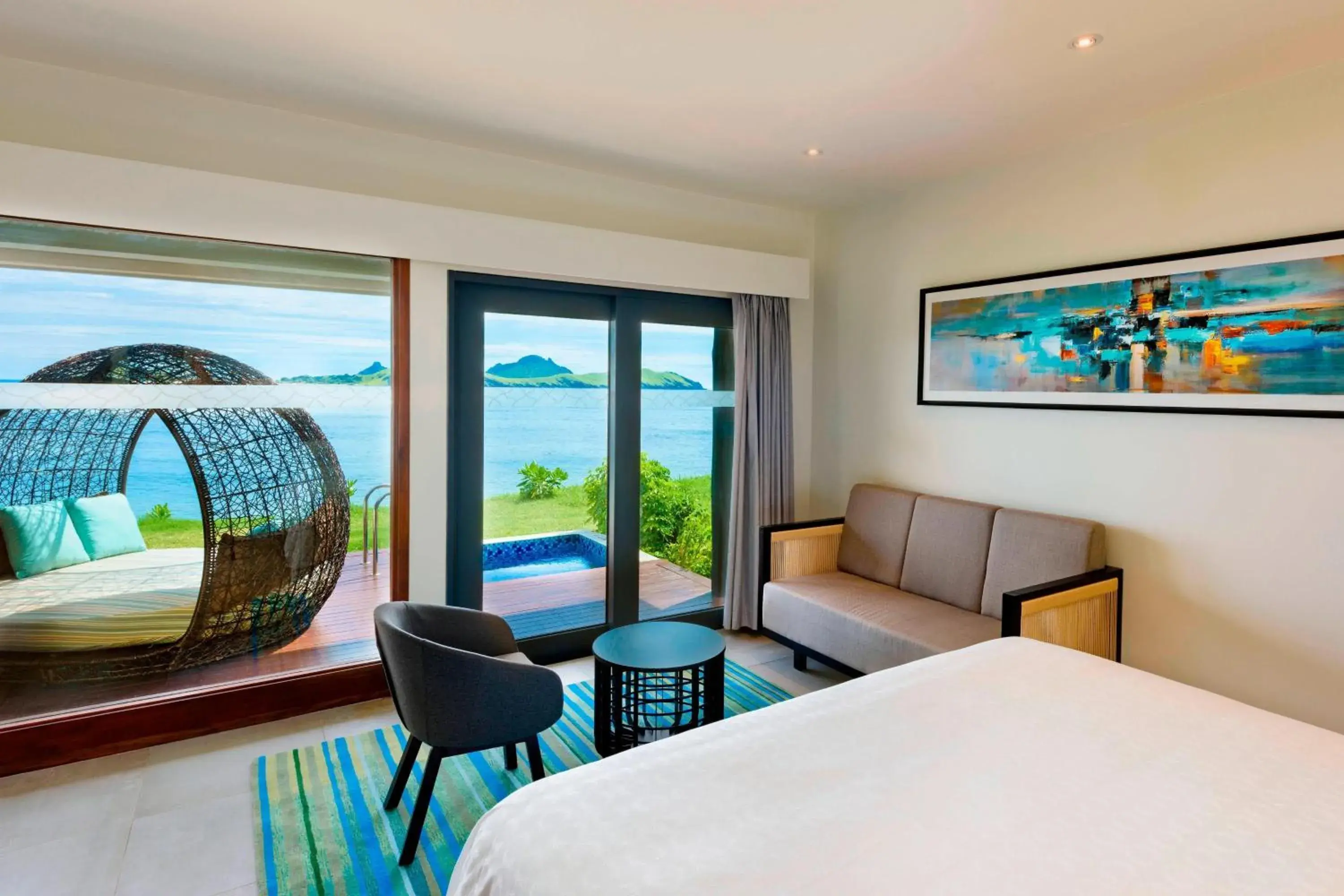 Beach Front, Plunge Pool, Larger Guest room, 1 King - Adults Only in Sheraton Resort & Spa, Tokoriki Island, Fiji Beach Front, Plunge Pool, Larger Guest room, 1 King - Adults Only in Sheraton Resort & Spa, Tokoriki Island, Fiji