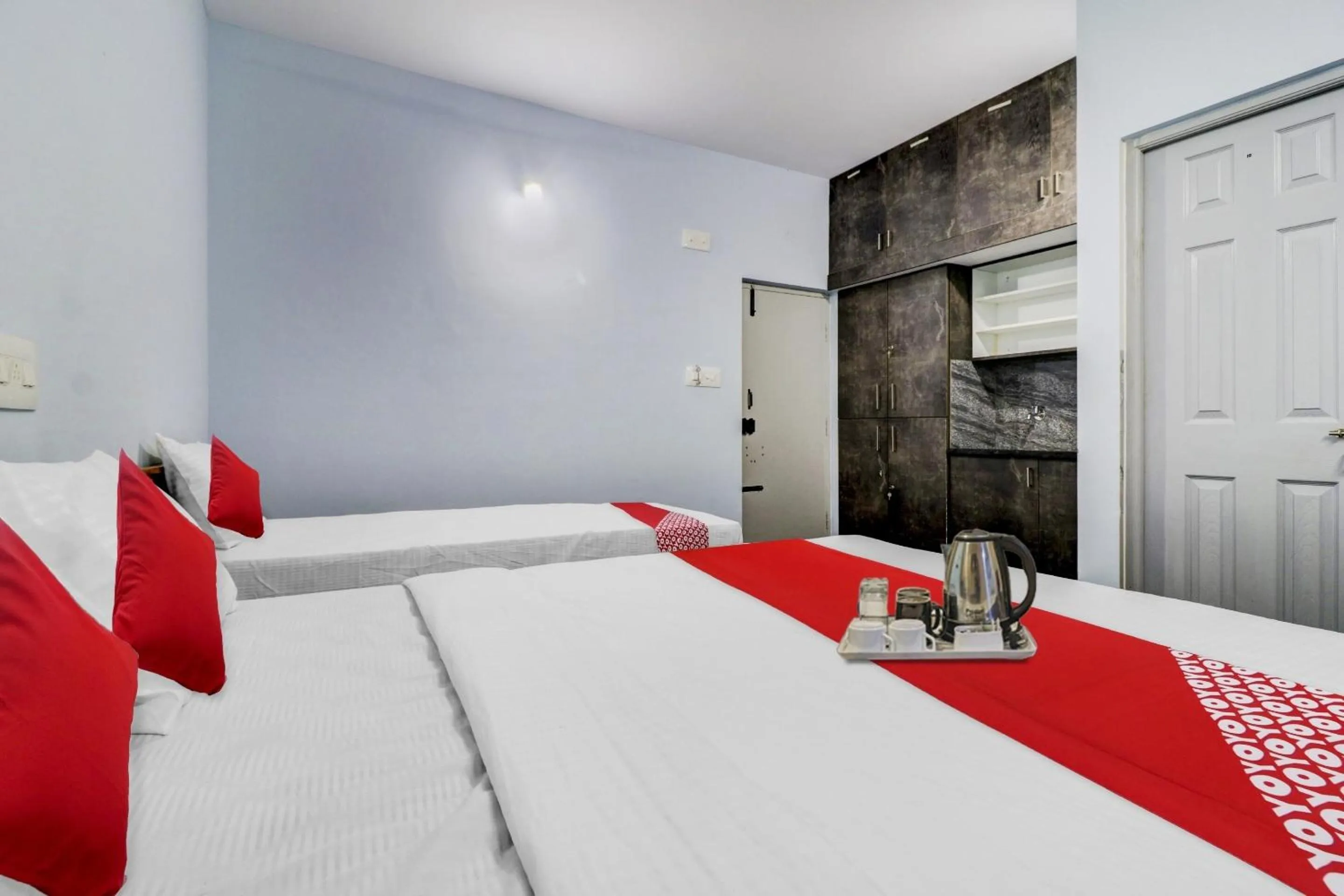 Bedroom in Hotel O BS Residency