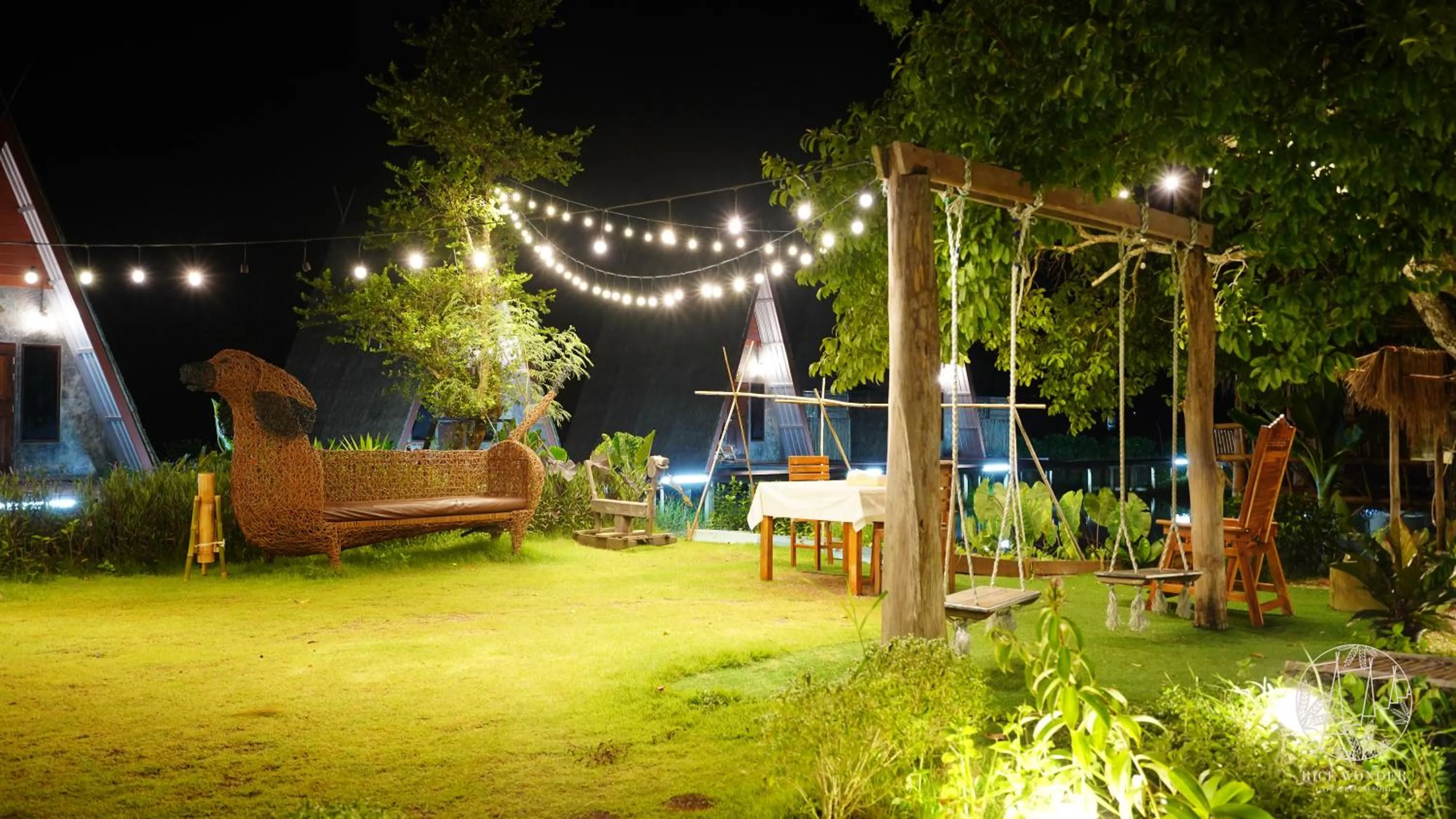 Children play ground in Rice Wonder Cafe & Eco Resort