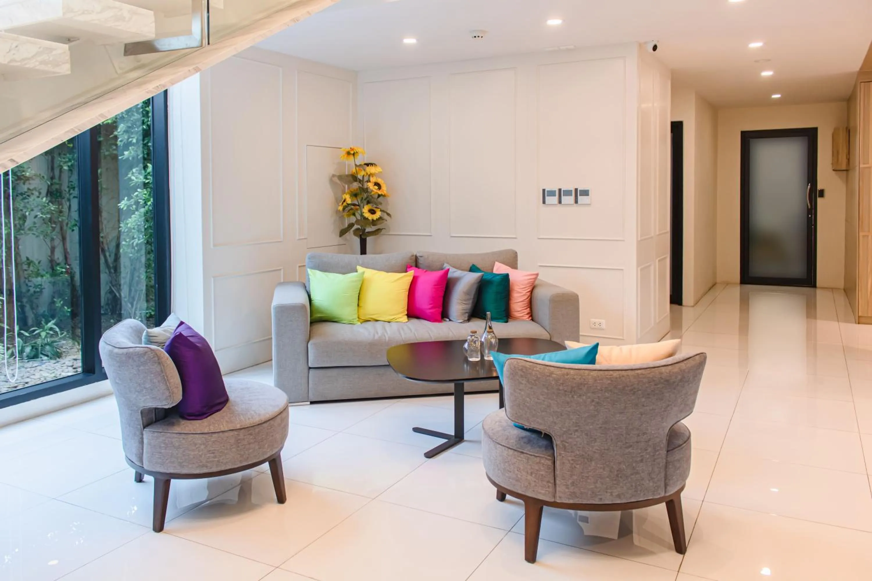 Seating area in ONE Hotel