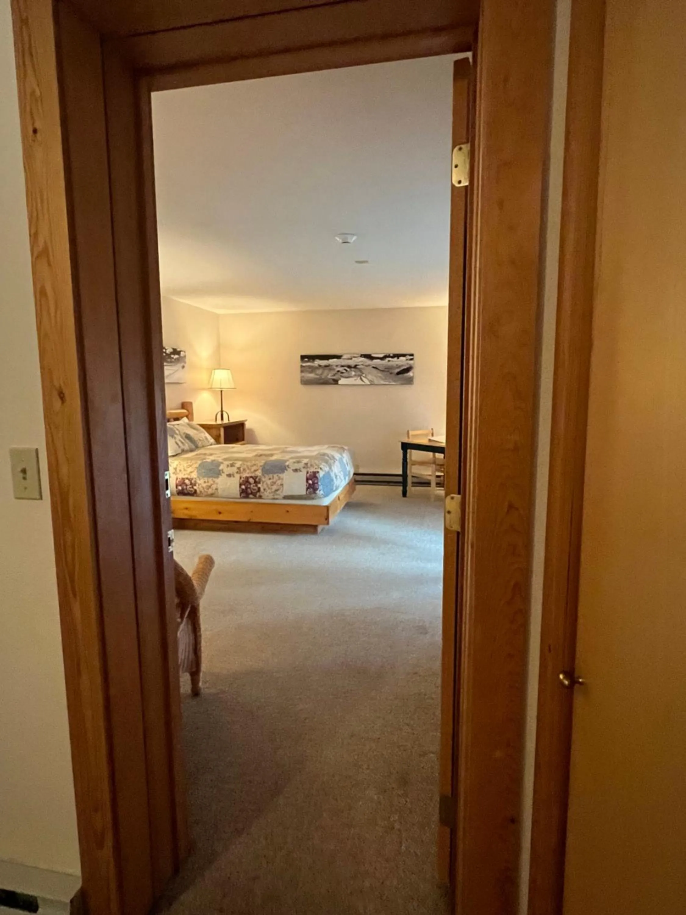 Bed in River Run Inn