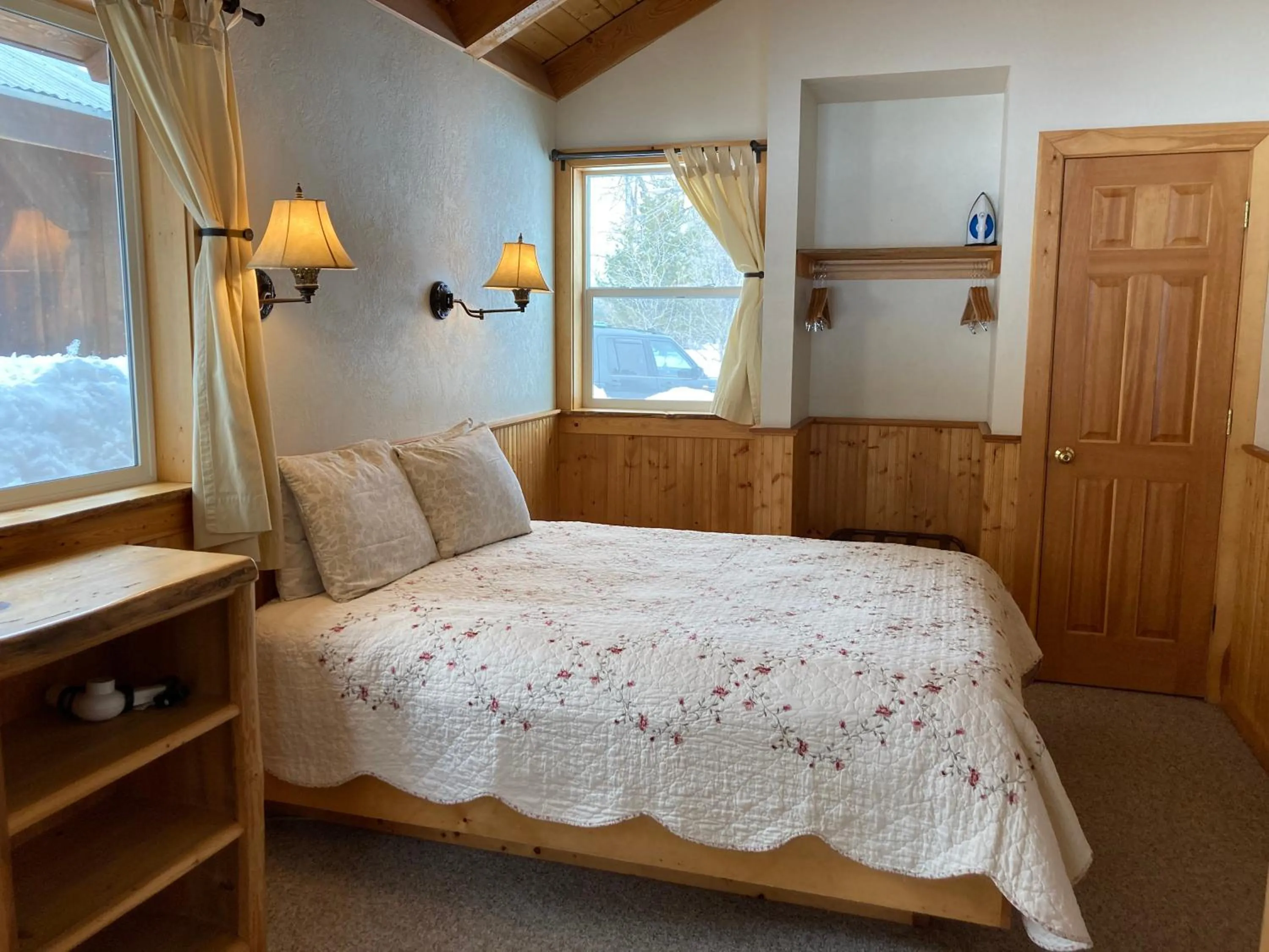 Bed in River Run Inn