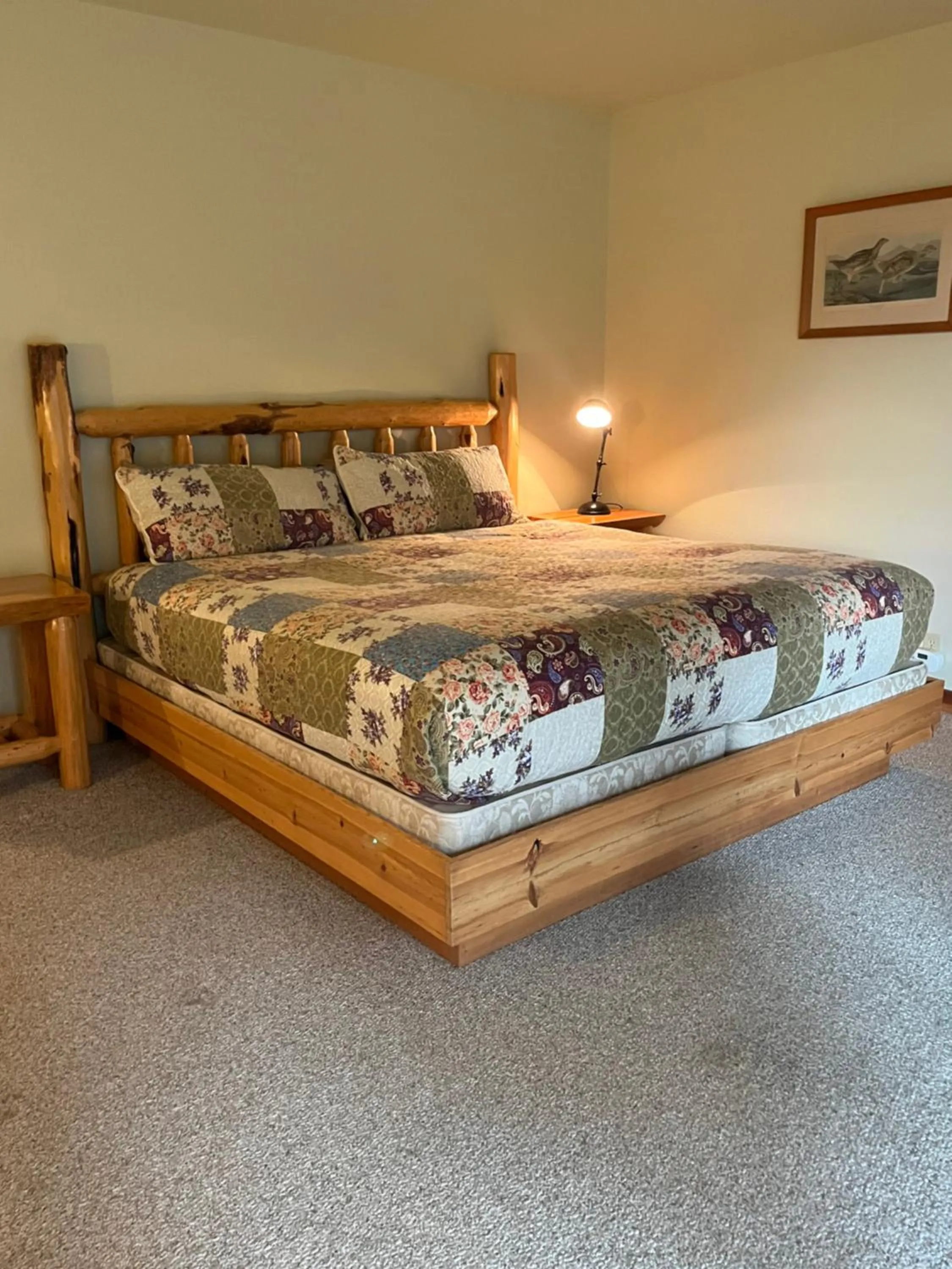 Bed in River Run Inn