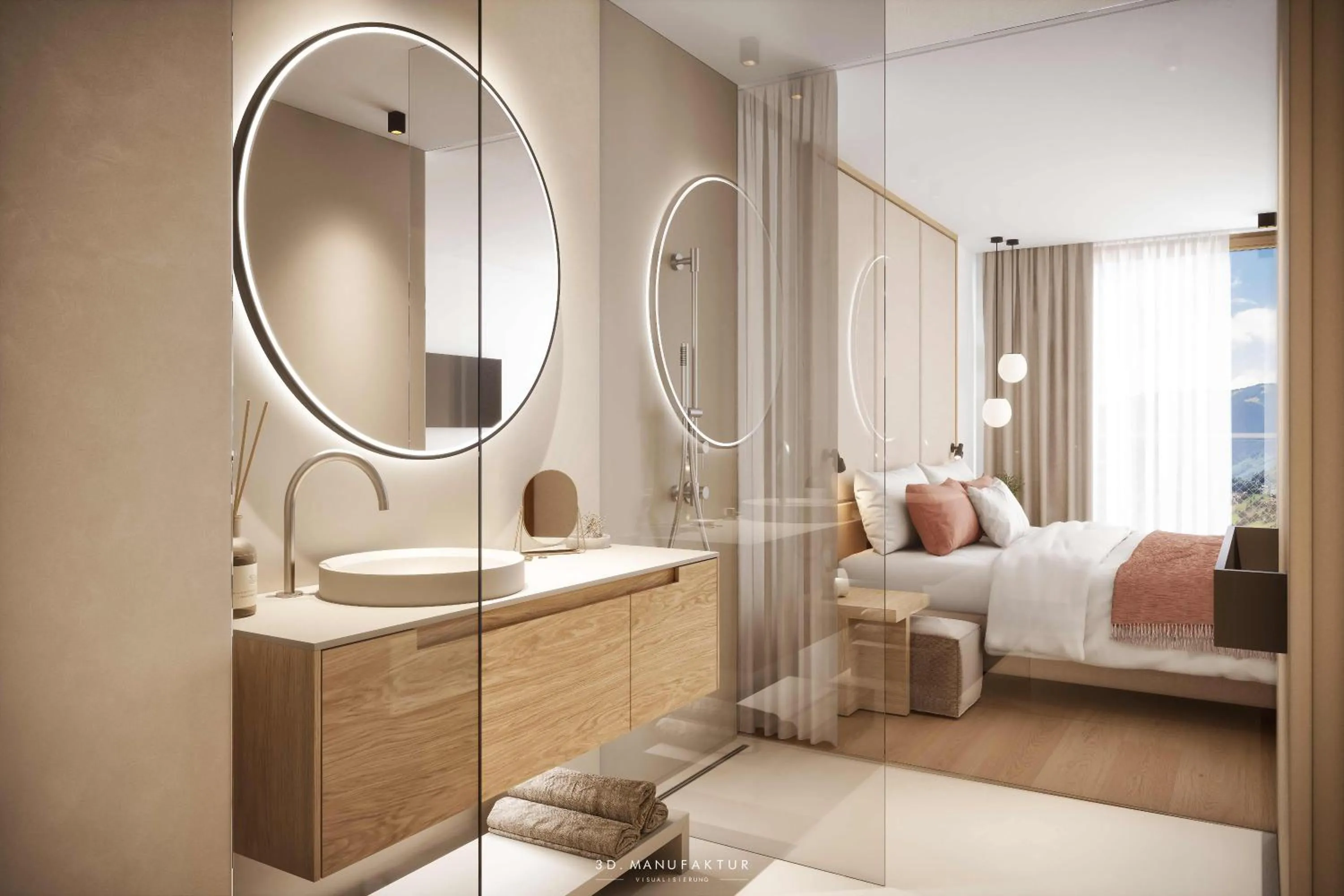 Bathroom, Bed in Haven Mountain Retreat