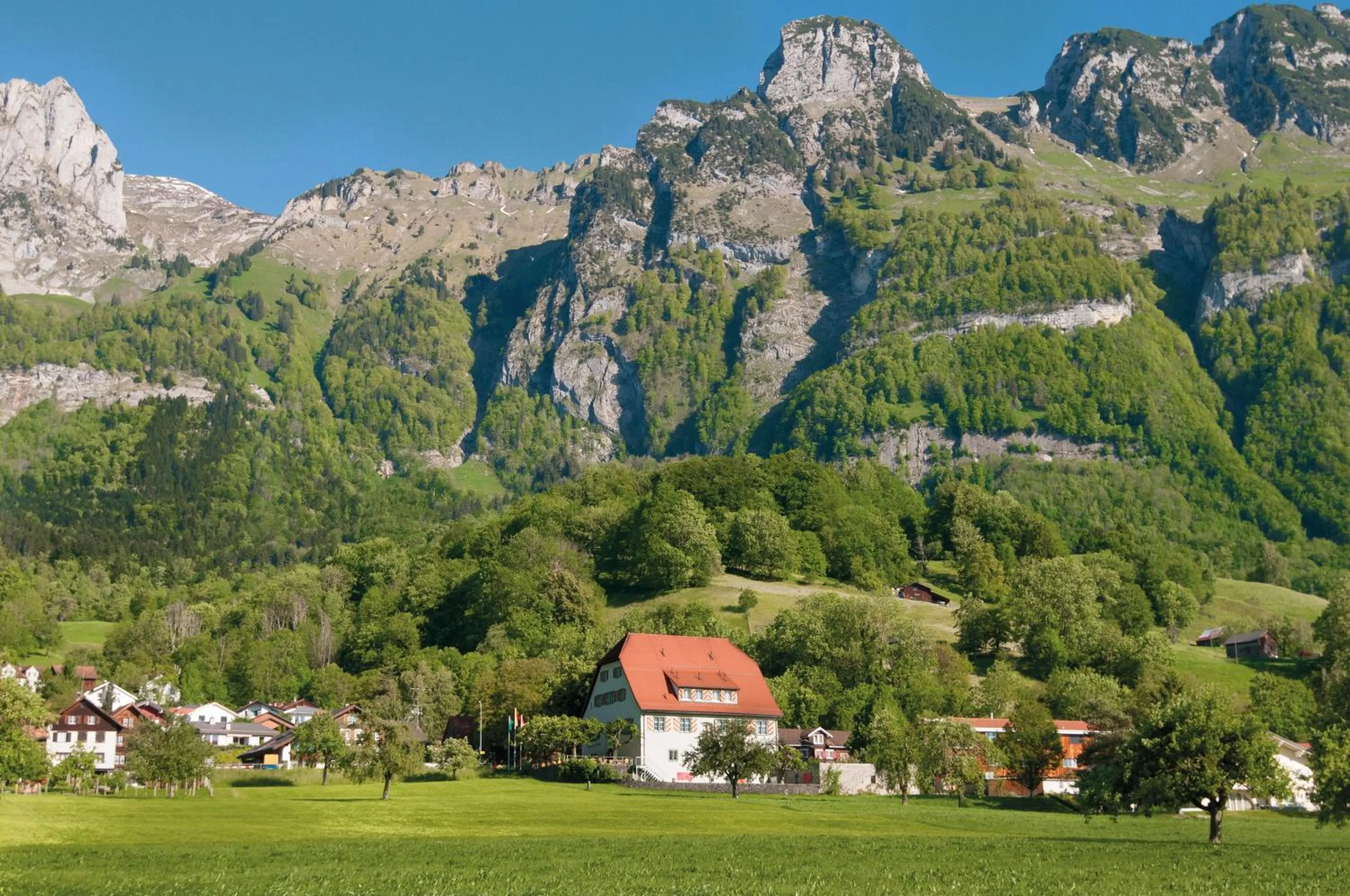 Property building in Hotel Restaurant Schlössli Sax
