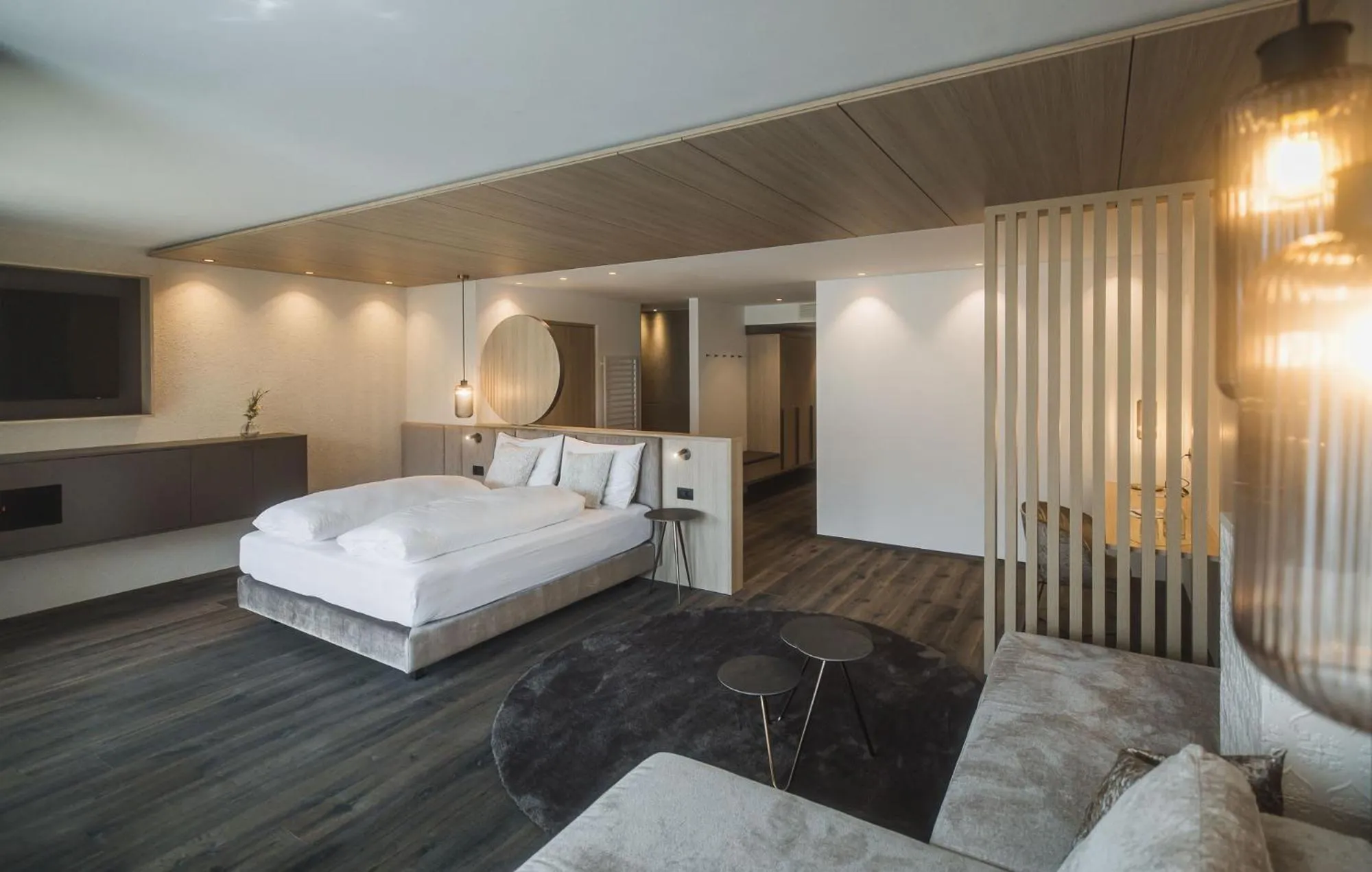 Living room, Bed in Alpinhotel Keil