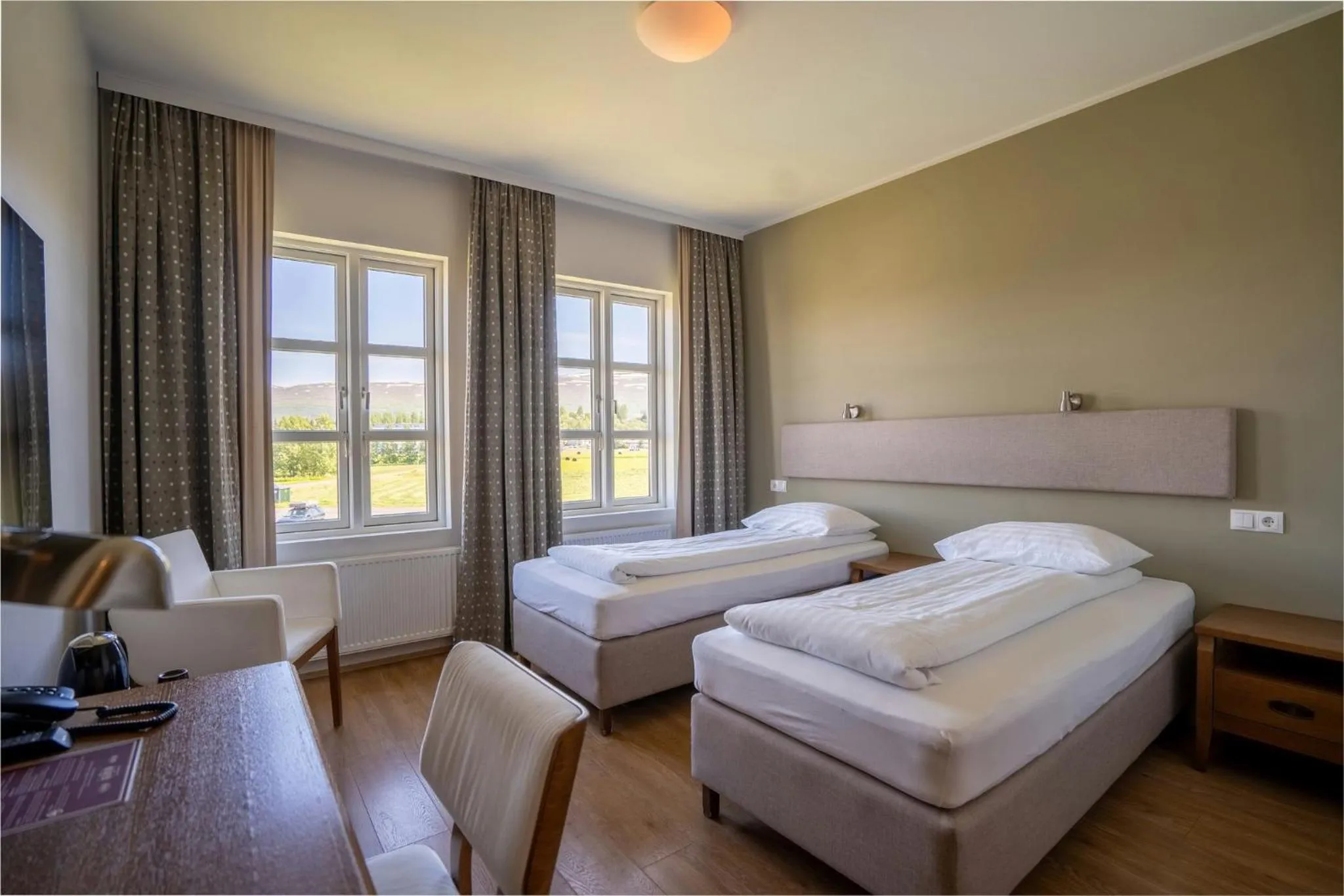 Bedroom, Bed in Gistihúsið - Lake Hotel Egilsstadir