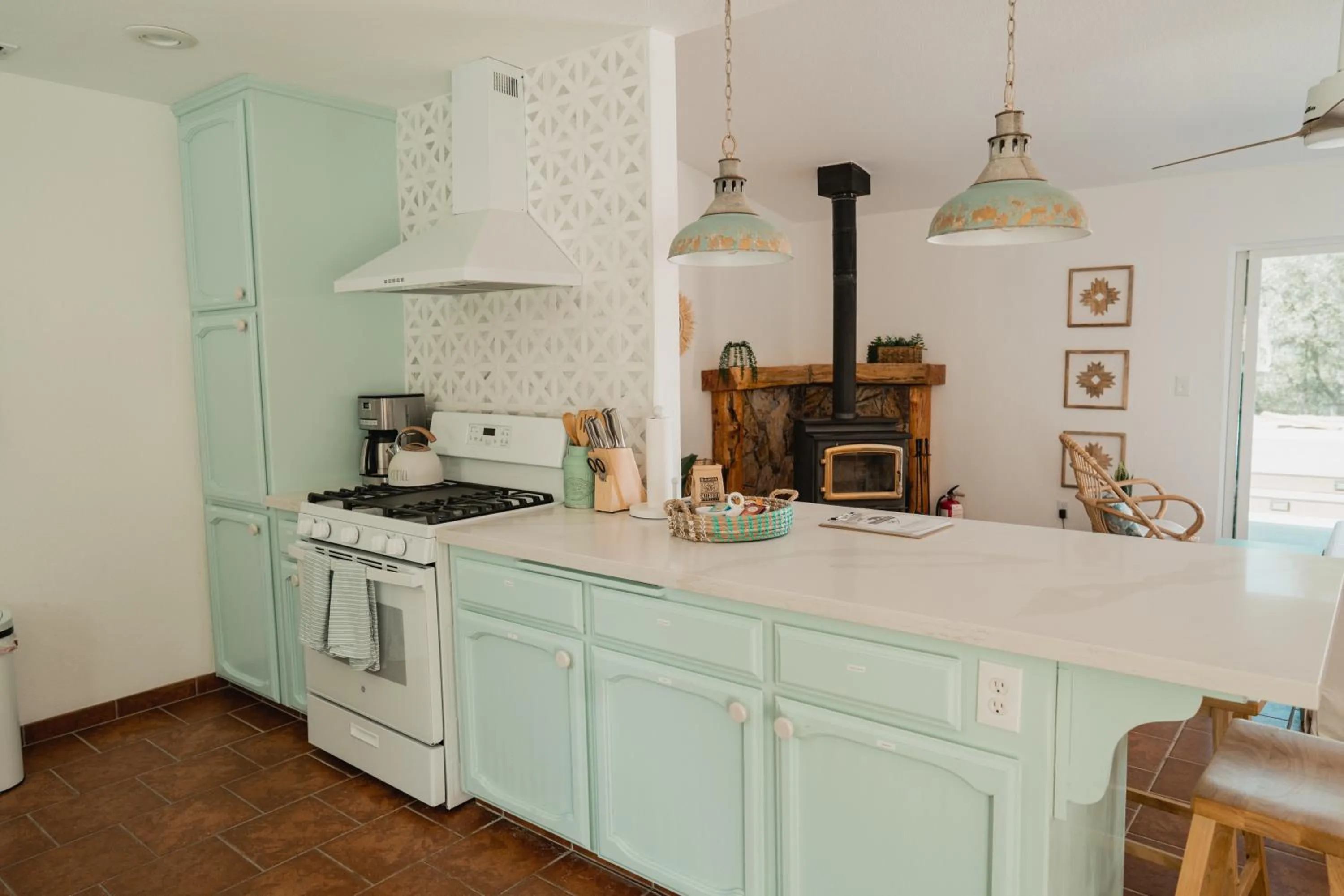 Coffee/tea facilities in Boho chic oasis by Casa Oso with pool, spa and views