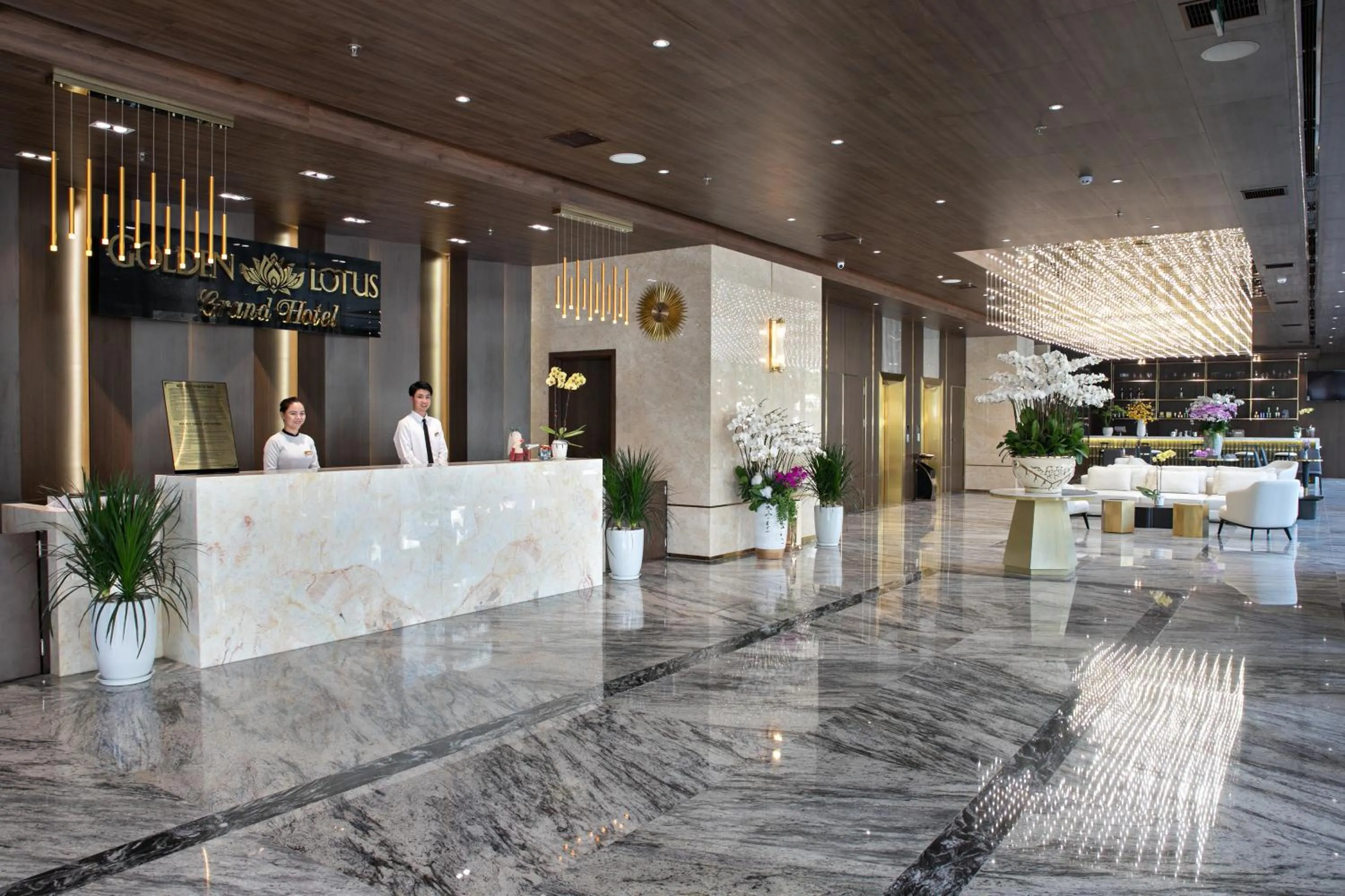 Lobby or reception in Golden Lotus Grand Da Nang - Panoramic Rooftop Bar & Daily Afternoon Tea