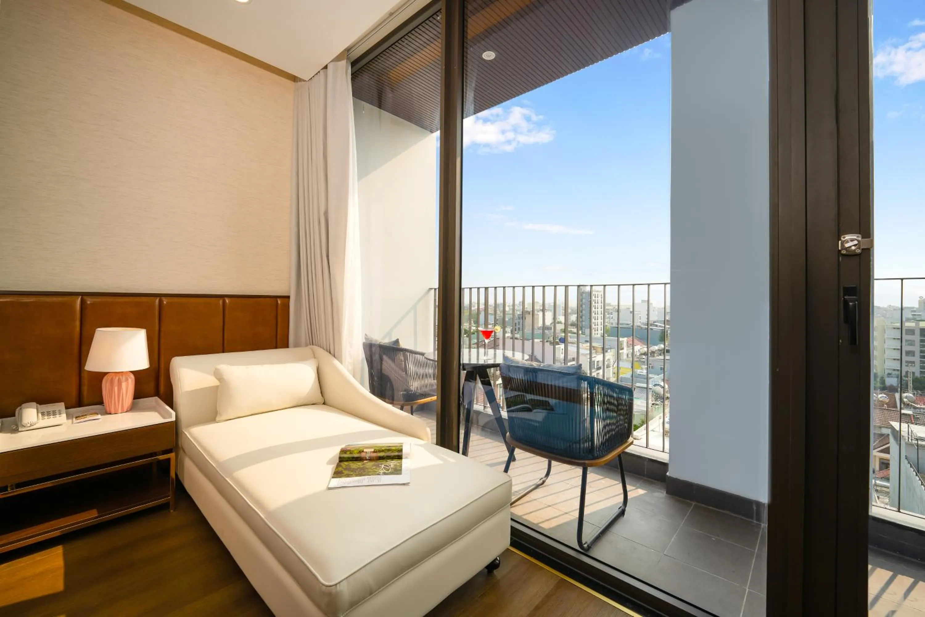 View (from property/room), Bed in Golden Lotus Grand Da Nang - Panoramic Rooftop Bar & Daily Afternoon Tea