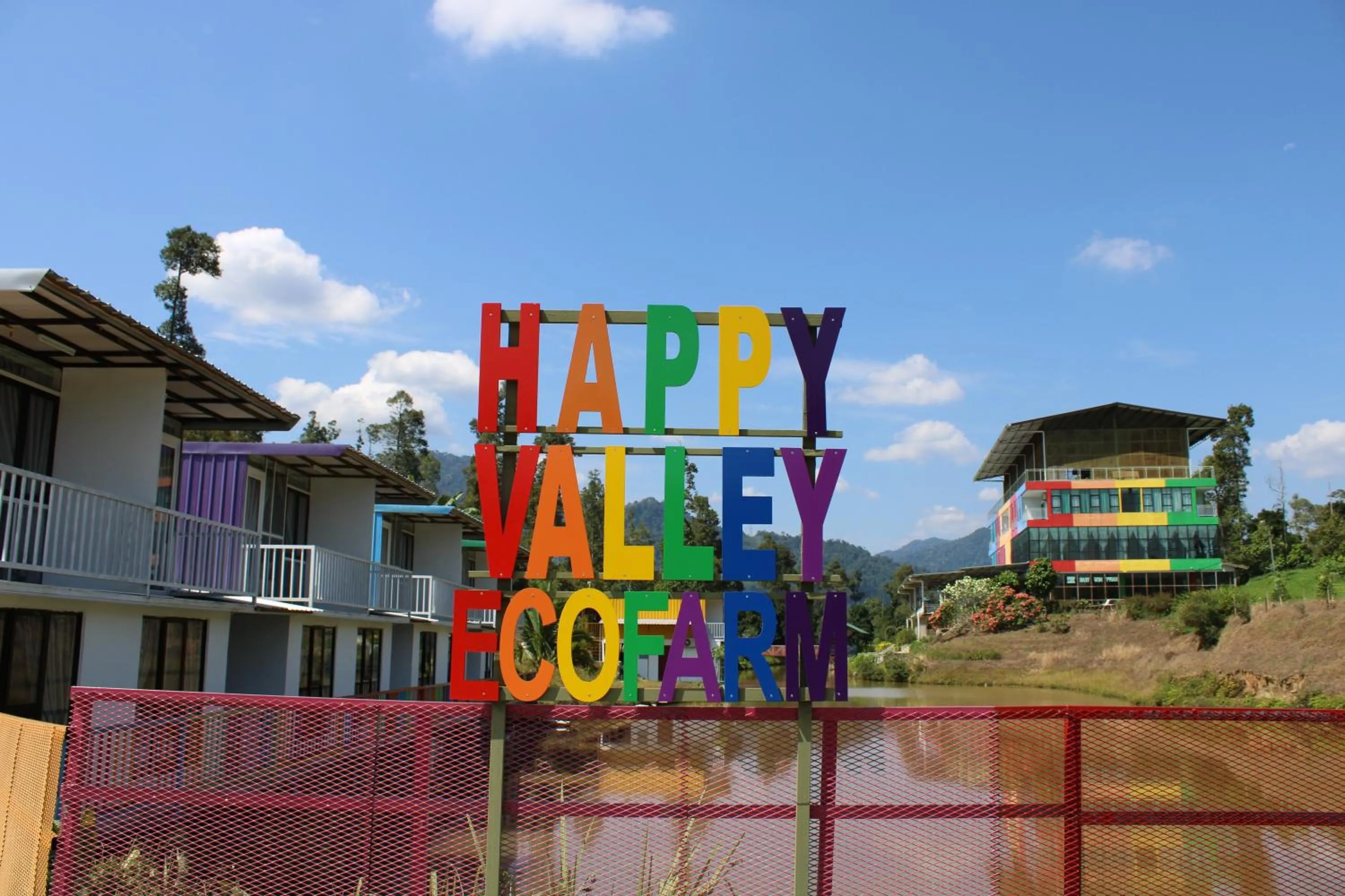 Text overlay in Happy Valley Eco Farm