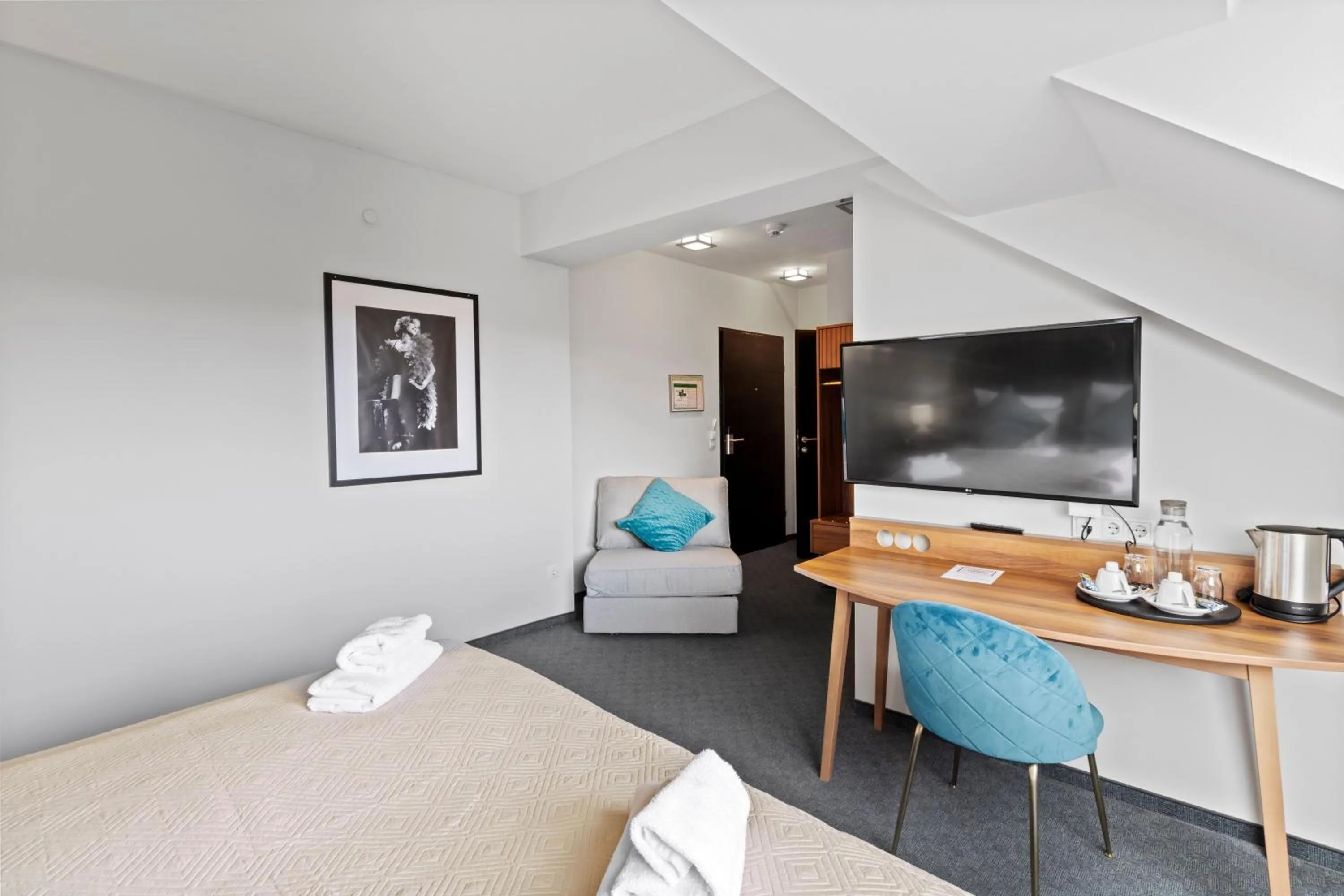 Bed in Hotel George Vienna