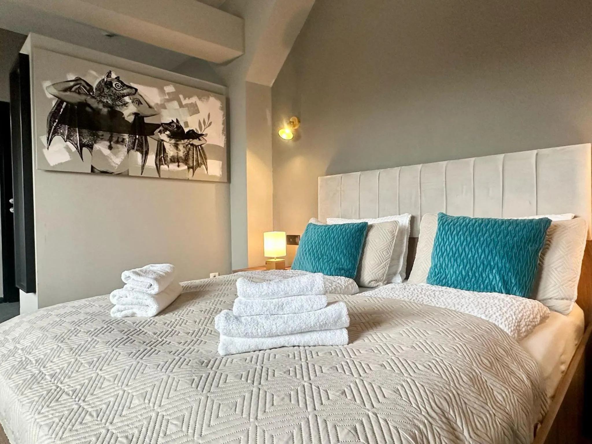 Bed in Hotel George Vienna