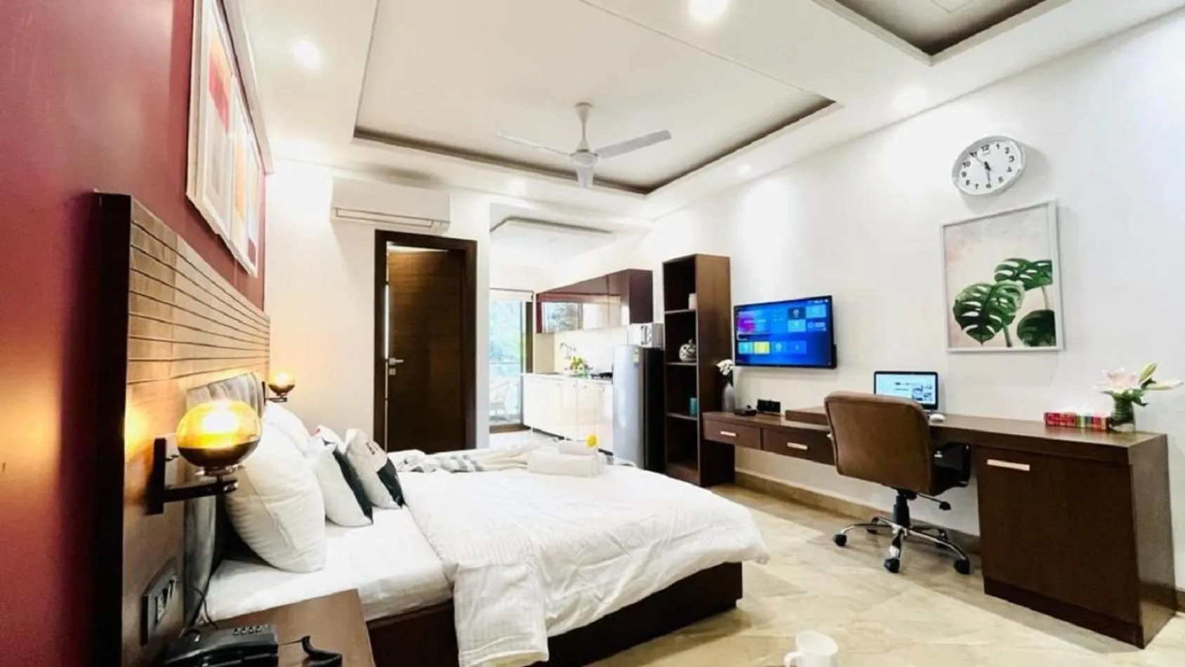Bedroom, Bed in ZEN Studios - DLF CyberCity Gurgaon