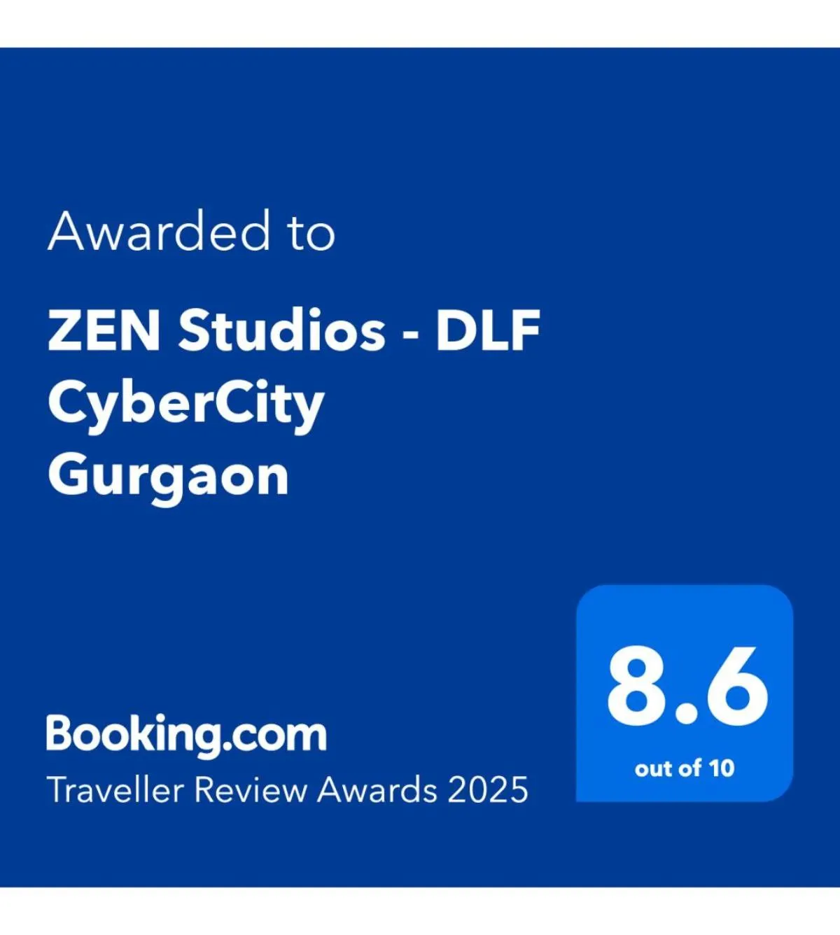 Certificate/Award in ZEN Studios - DLF CyberCity Gurgaon
