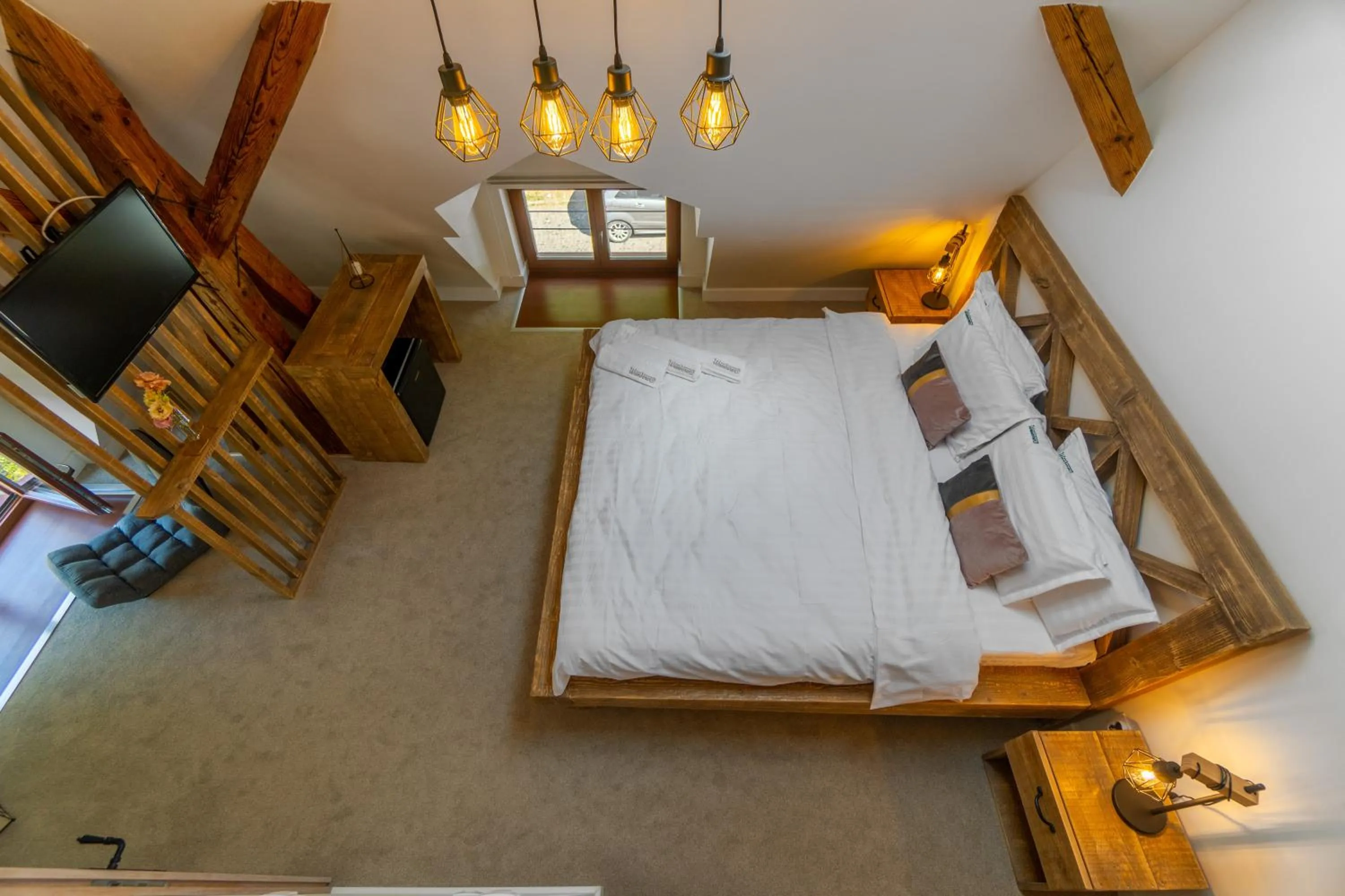 Bed in Wanderer Sighisoara