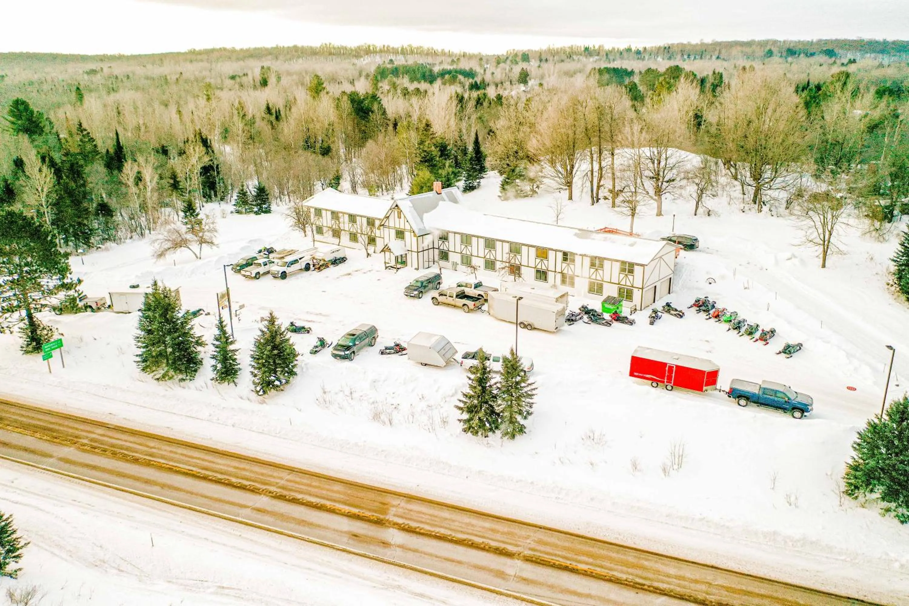 Bird's eye view in Snow Chasers Lodge