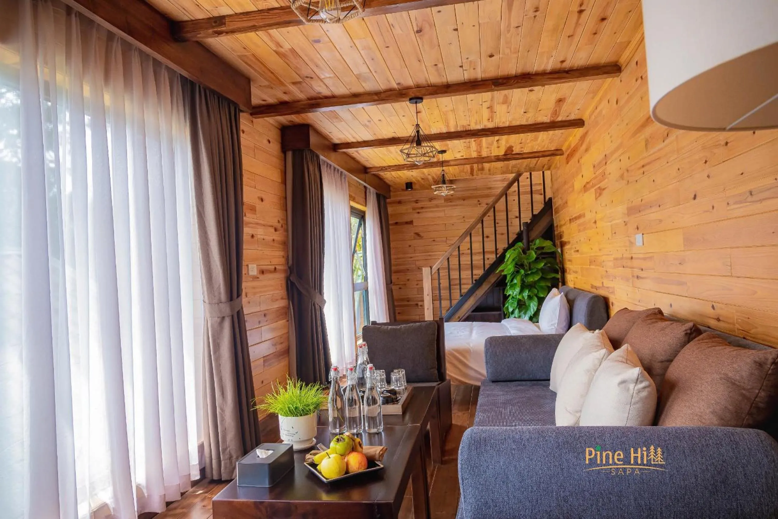 Living room in Sapa Pine Hill Eco Lodge