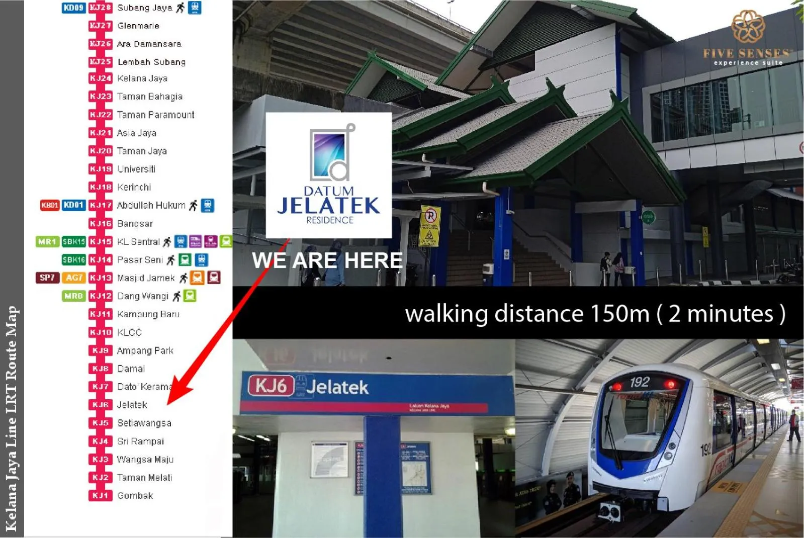 Location in Datum Jelatek Sky Residence KLCC, Five Senses