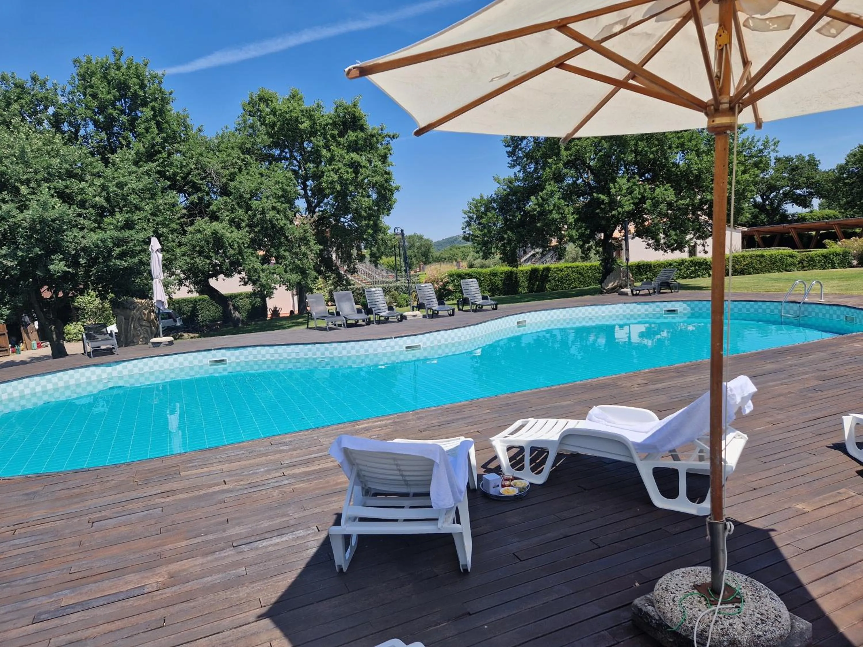 Pool view in Villaggio Le Querce