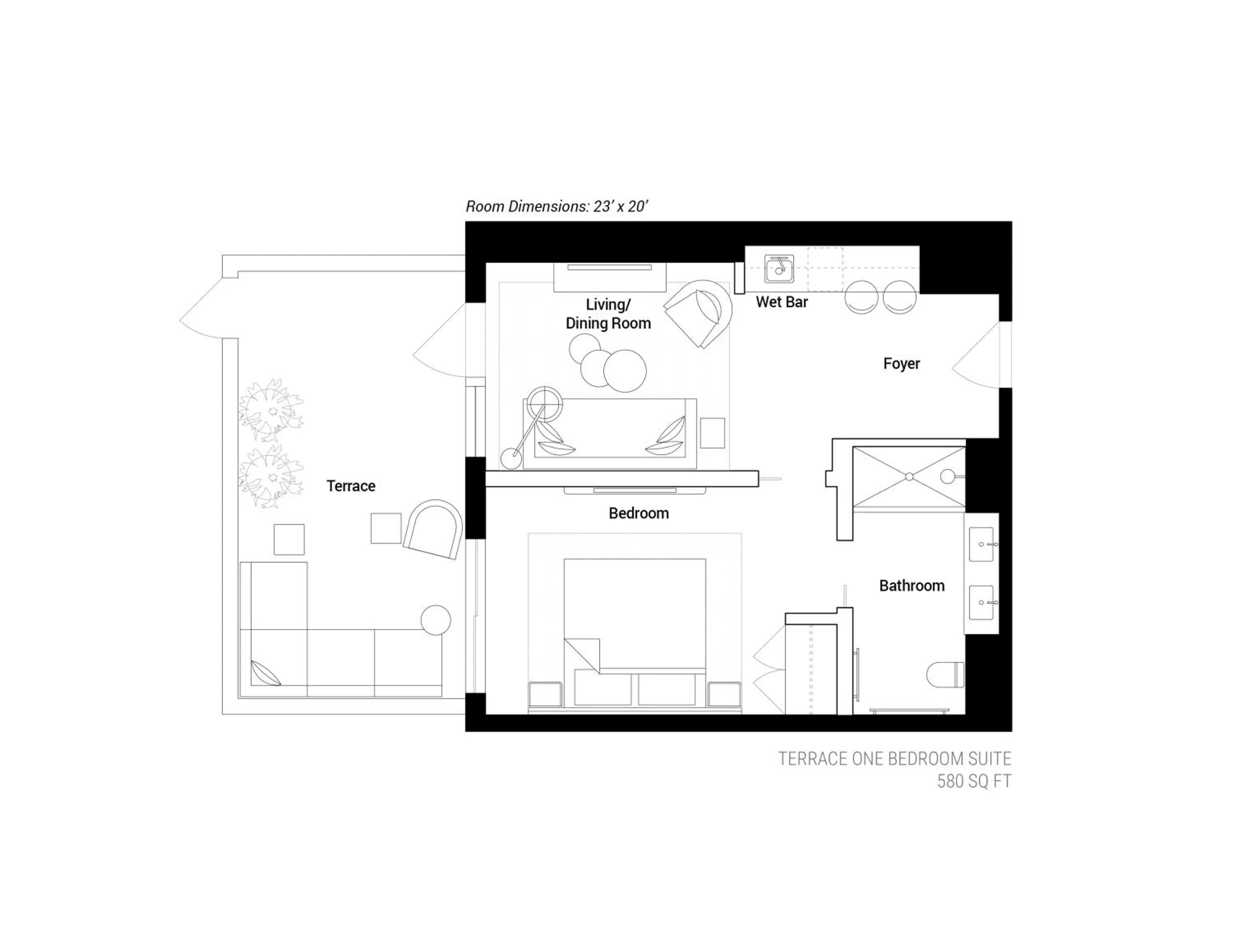 Floor plan in Arlo Wynwood Miami
