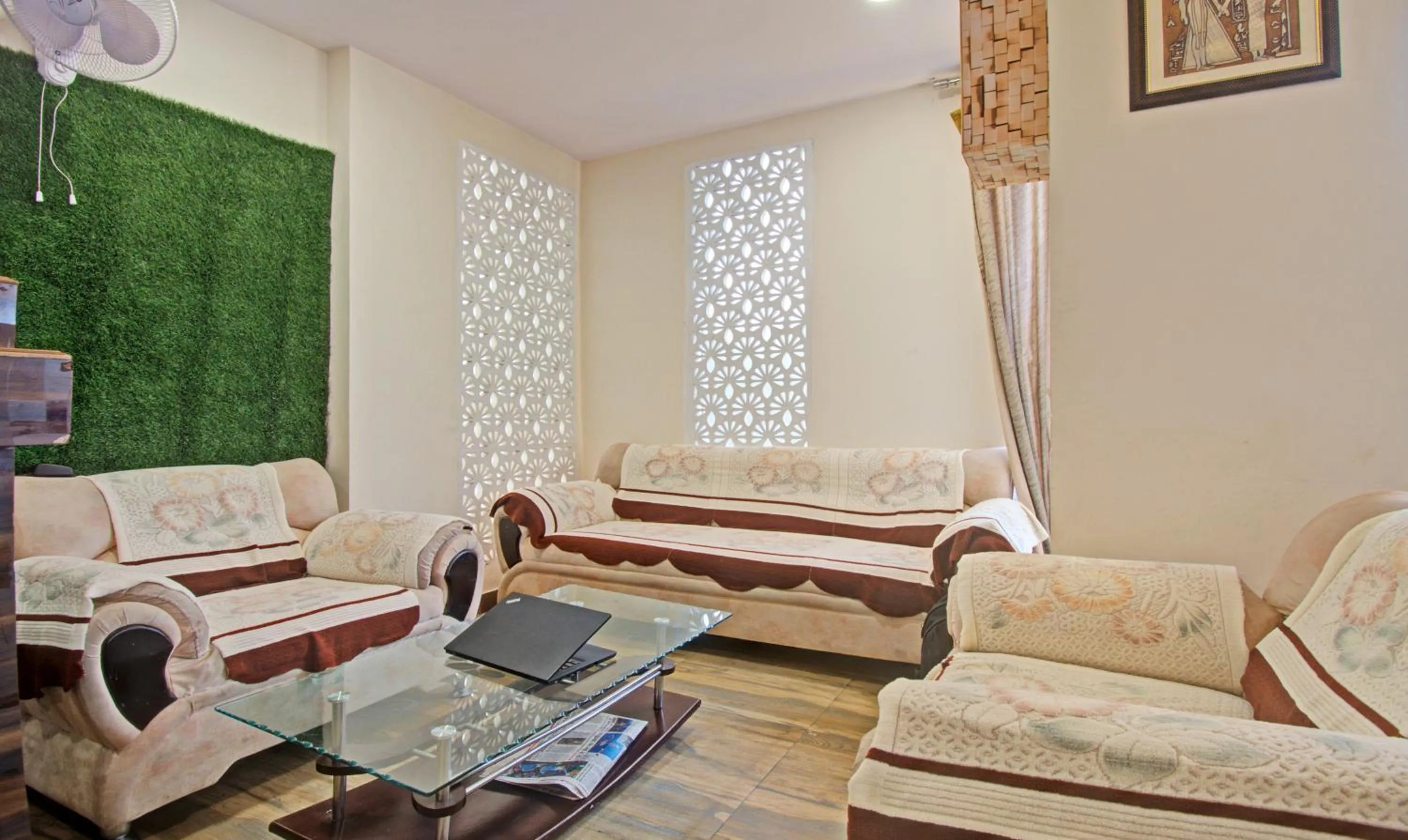 Seating area in Hotel Rama Hindustani