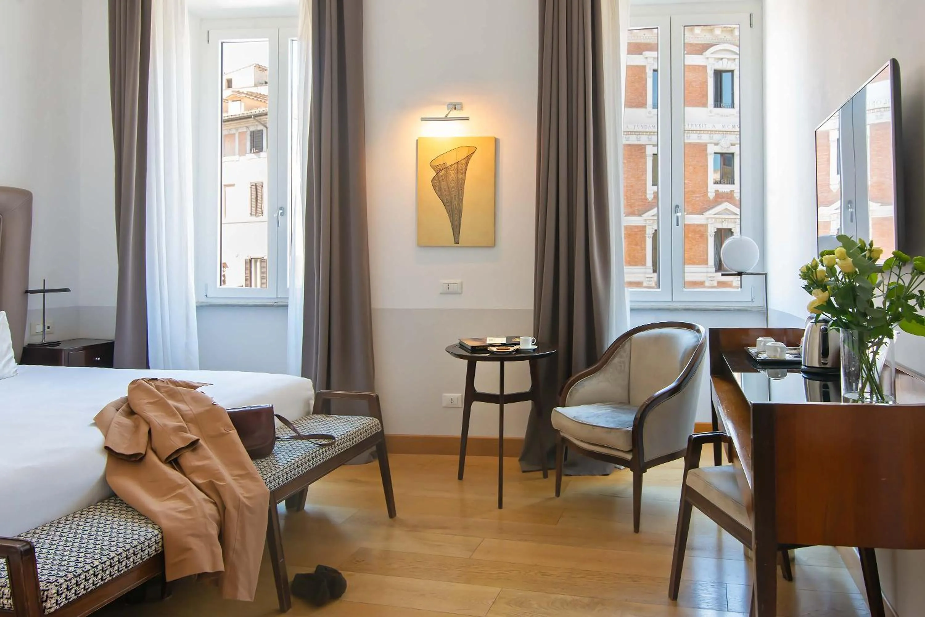 View (from property/room), Bed in Relais Rione Ponte