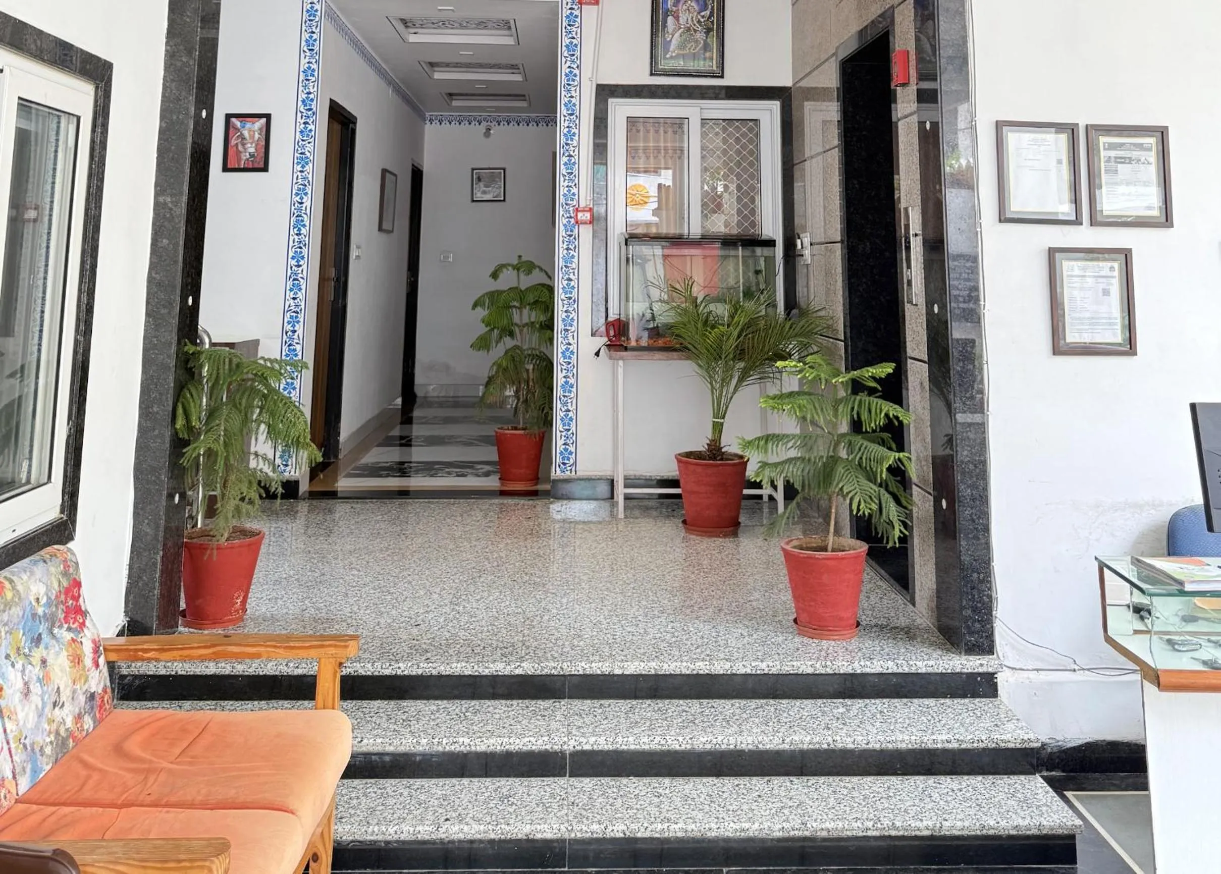 Lobby or reception in Hotel Haridas Haveli Udaipur