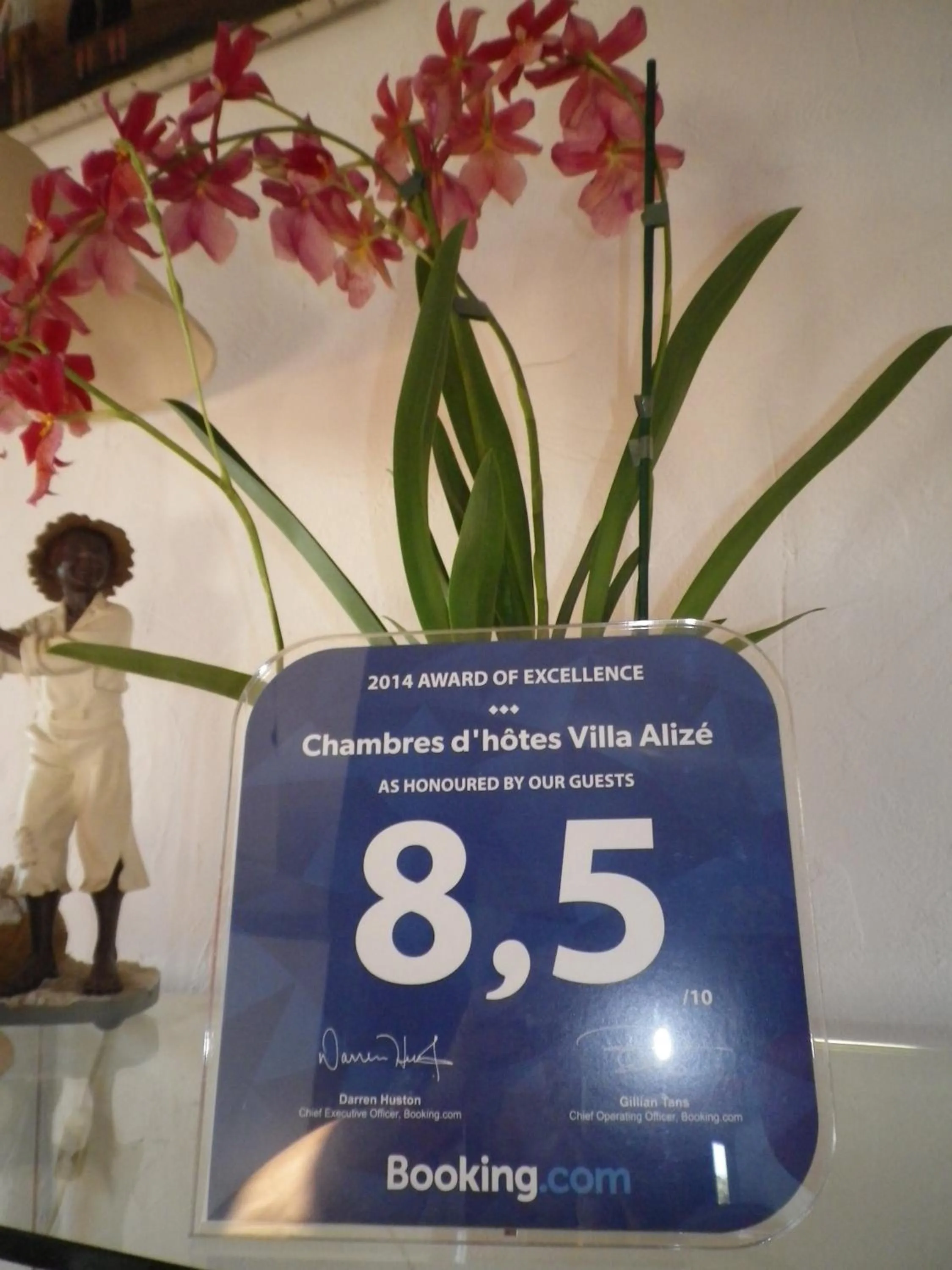 Certificate/Award in Chambres d'hôtes Villa Alizé